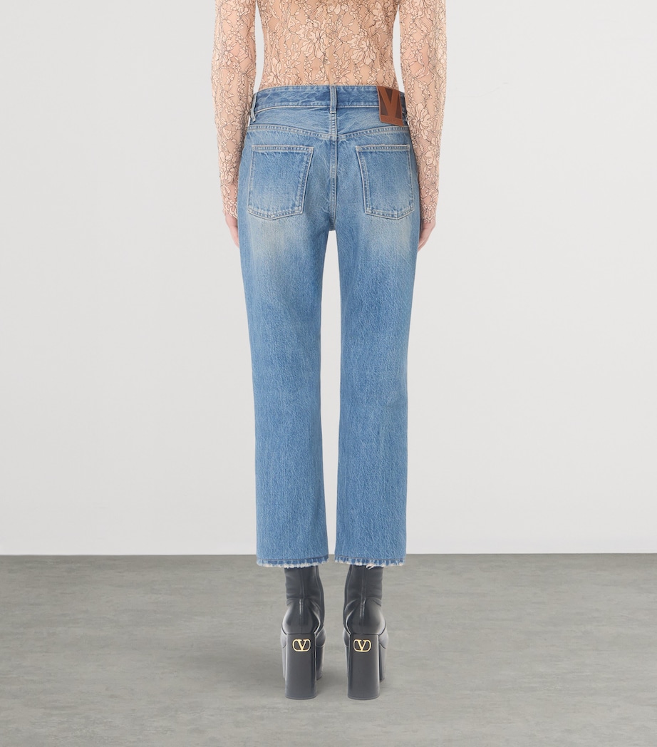 Valentino Womens Cropped Straight Jeans Image 5