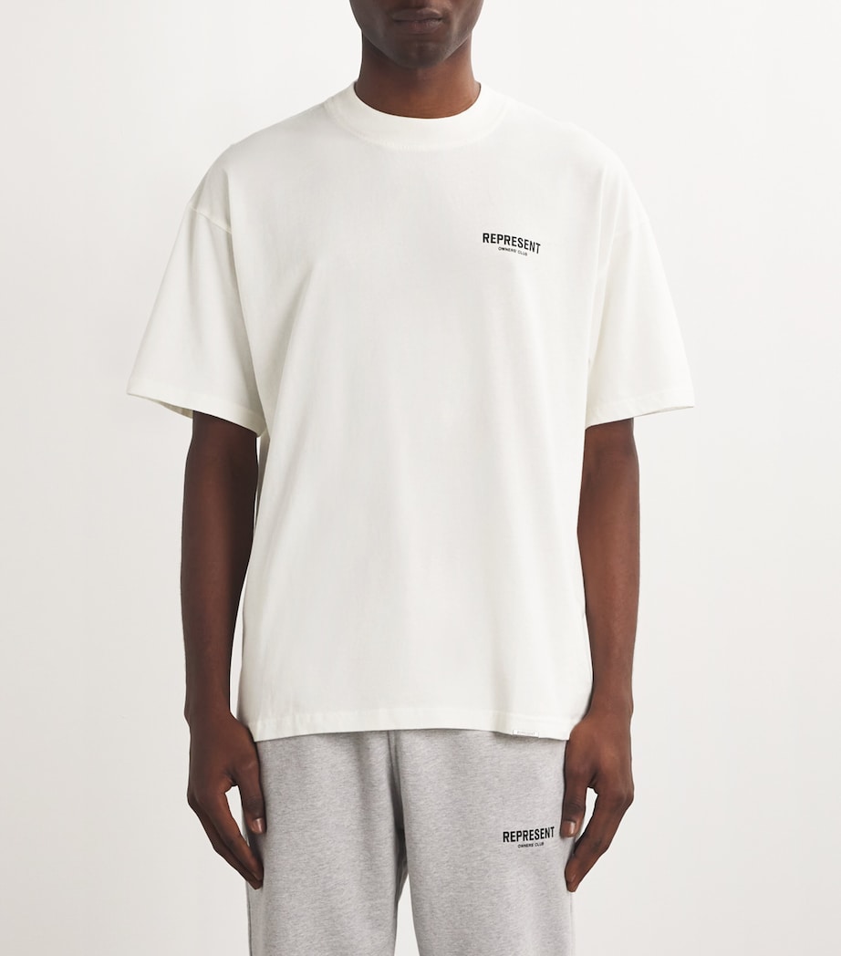 Represent Mens Owners Club T-Shirt Flat White Image 3
