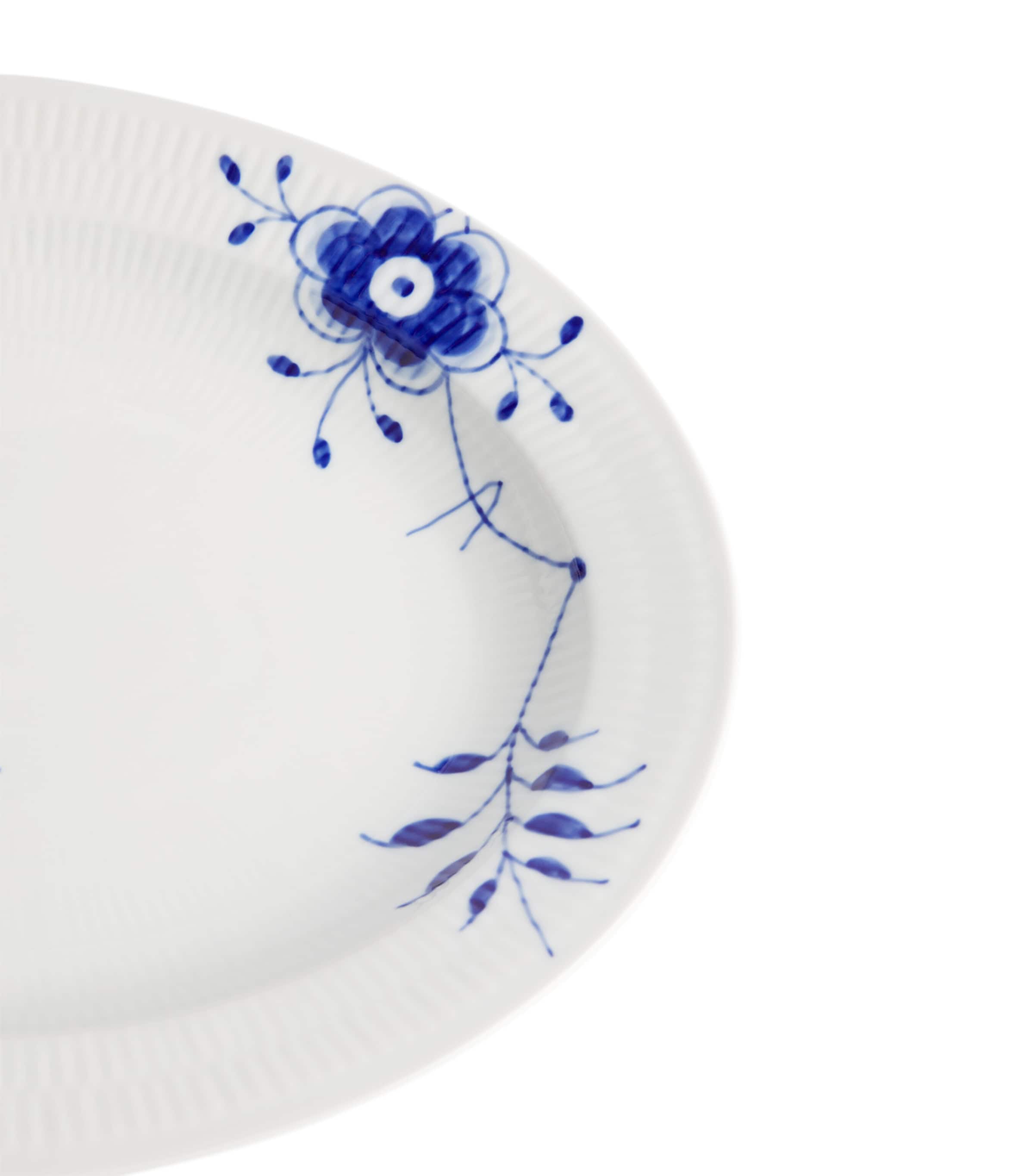 Blue Fluted Mega Oval Dish (36.5cm) BLUE Image 5