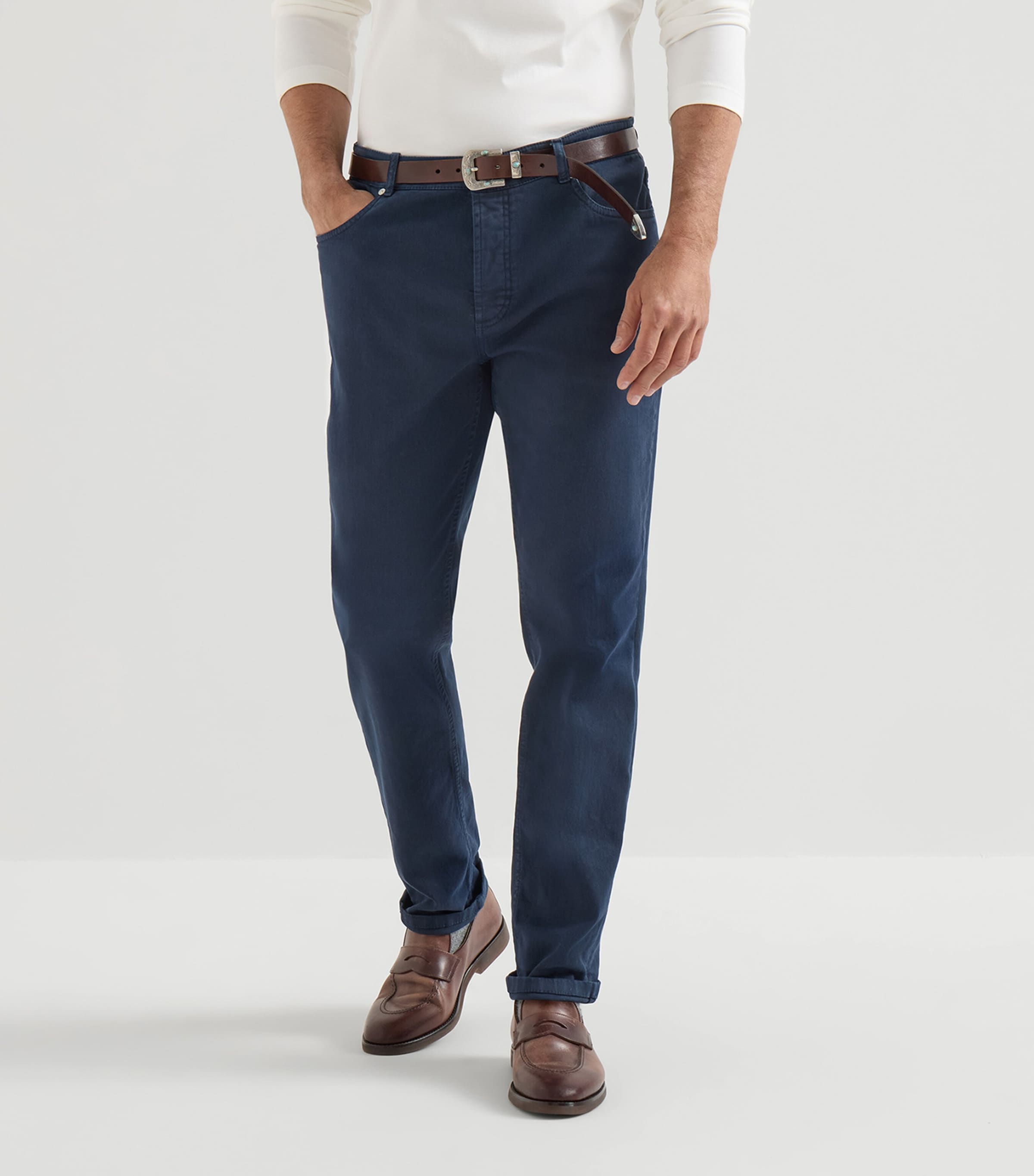 Brunello Cucinelli Mens Comfort Denim Straight Jeans Image 4
