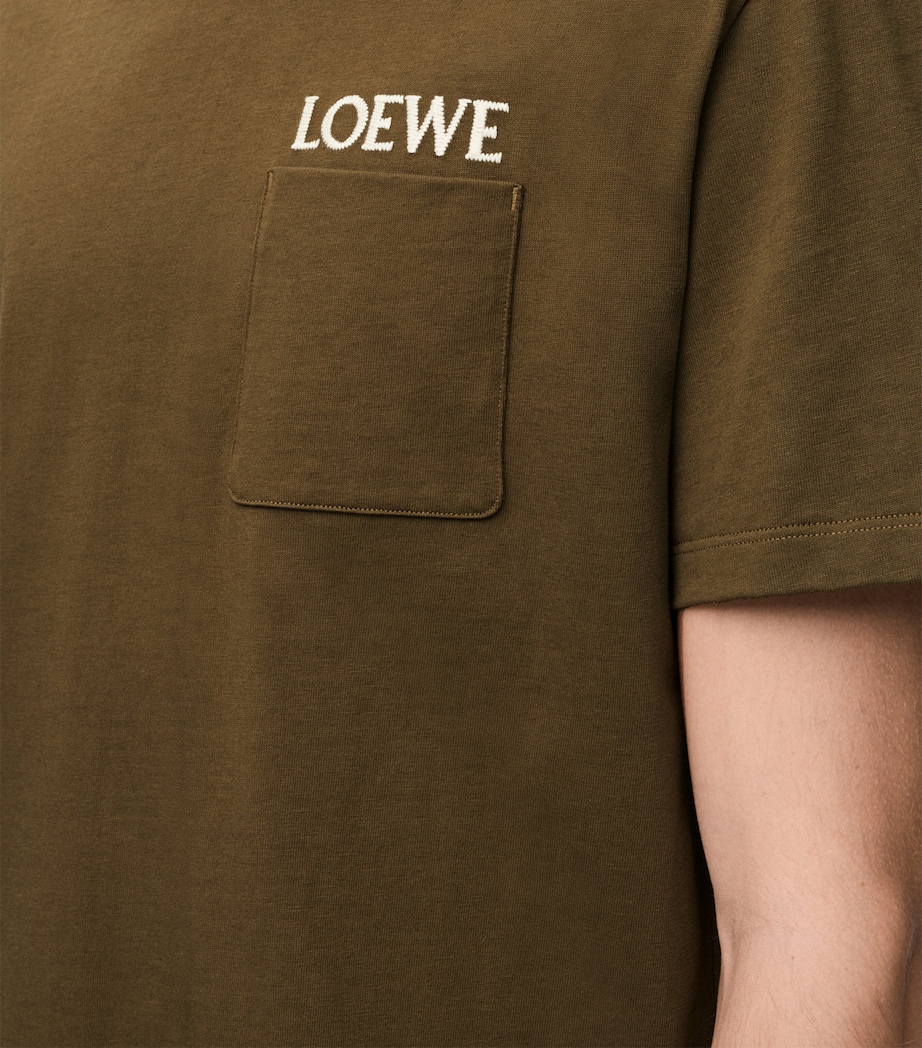 Relaxed Embroidered T-Shirt KHAKI GREEN Image 5