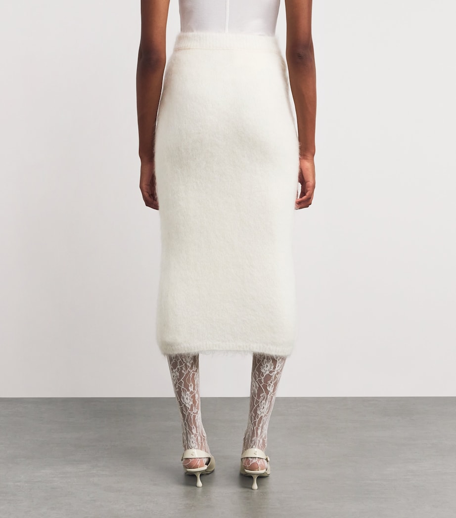 Mohair-Blend Midi Skirt 9001 WHITE Image 4