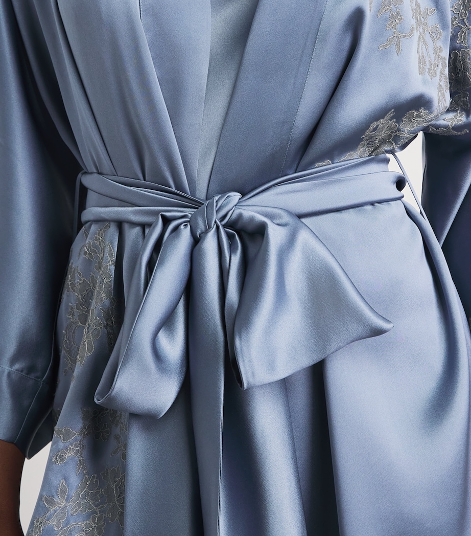 Carine Gilson Short Silk Cérès Robe Bluestone Image 5