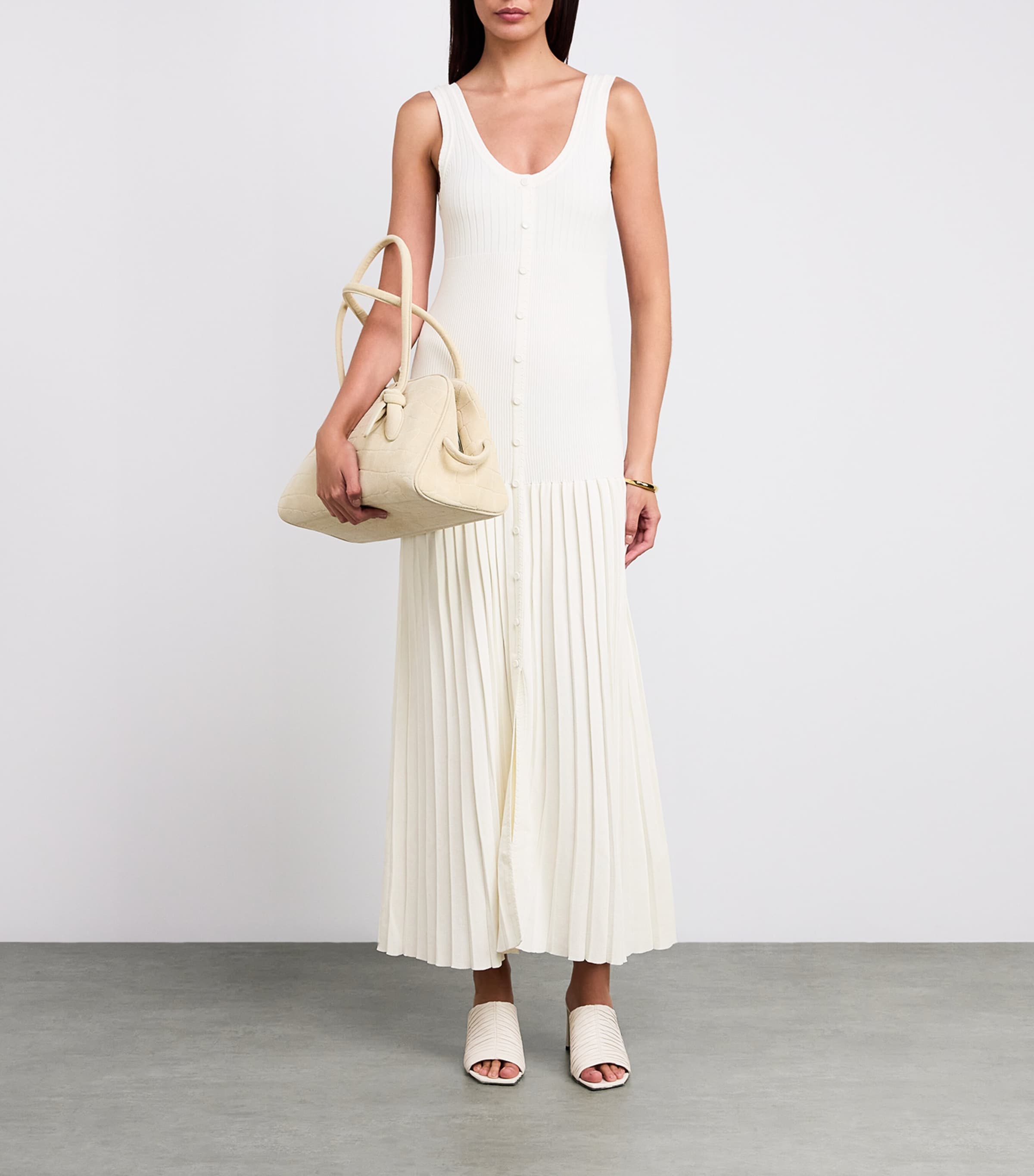 Knitted Midi Dress ECRU Image 2