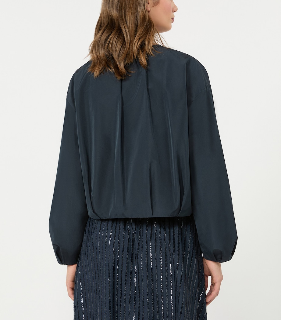 Weekend Max Mara Womens Gathered Cropped Jacket Navy Image 4