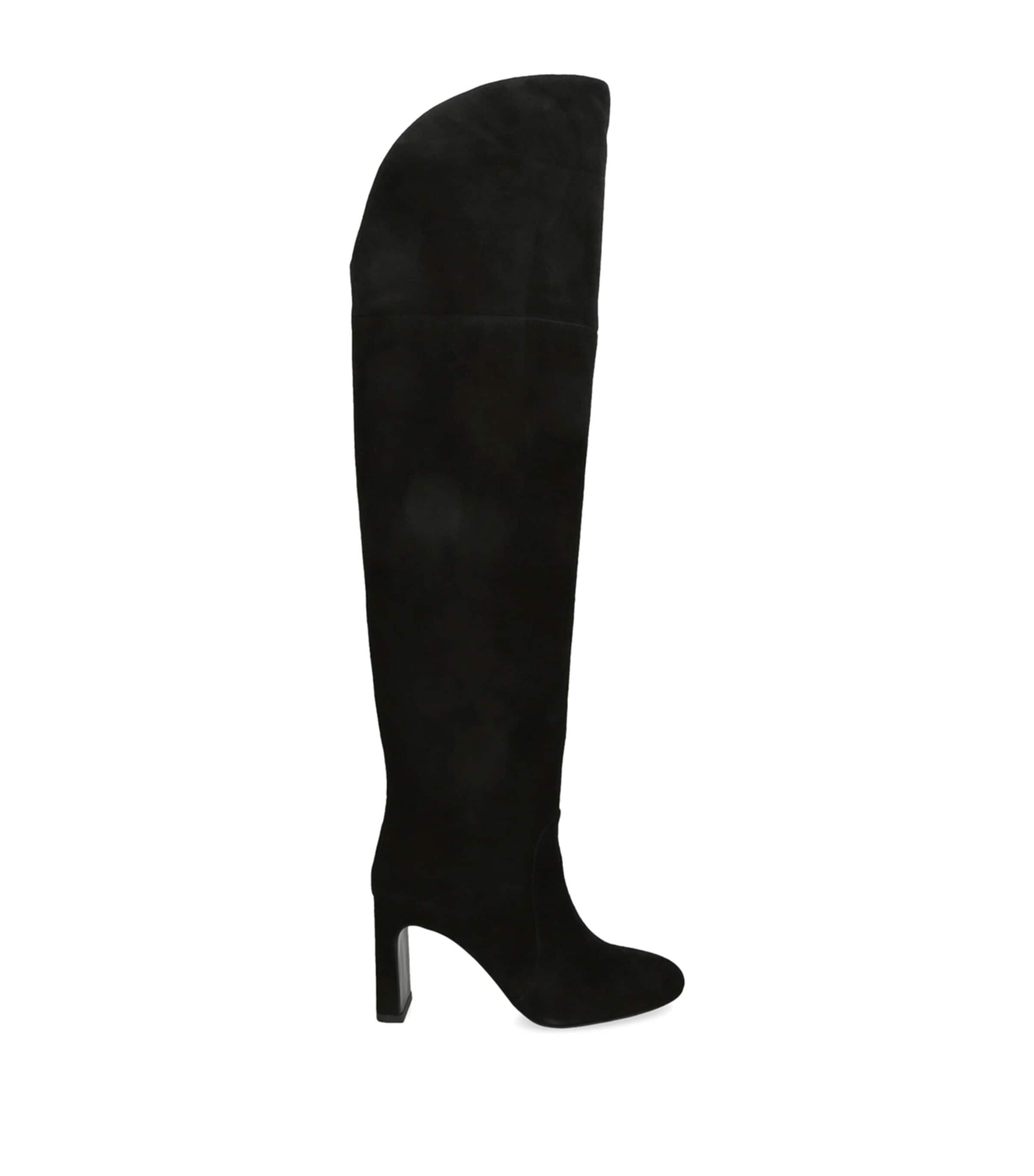 Stuart Weitzman Suede Babette Tubo Over-the-knee-boots 85 In Black