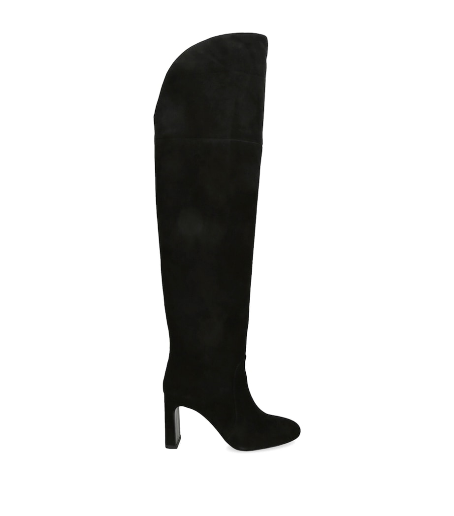 Suede Babette Tubo Over-The-Knee Boots 85 BLACK Image 1