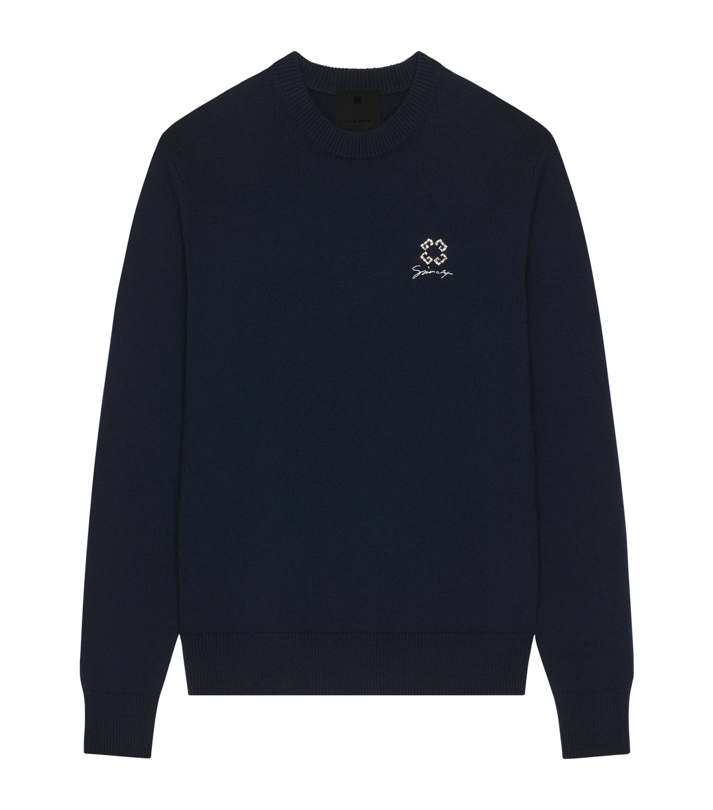 Givenchy Sweater In Wool Cashmere And Crystals With 4g Detail
