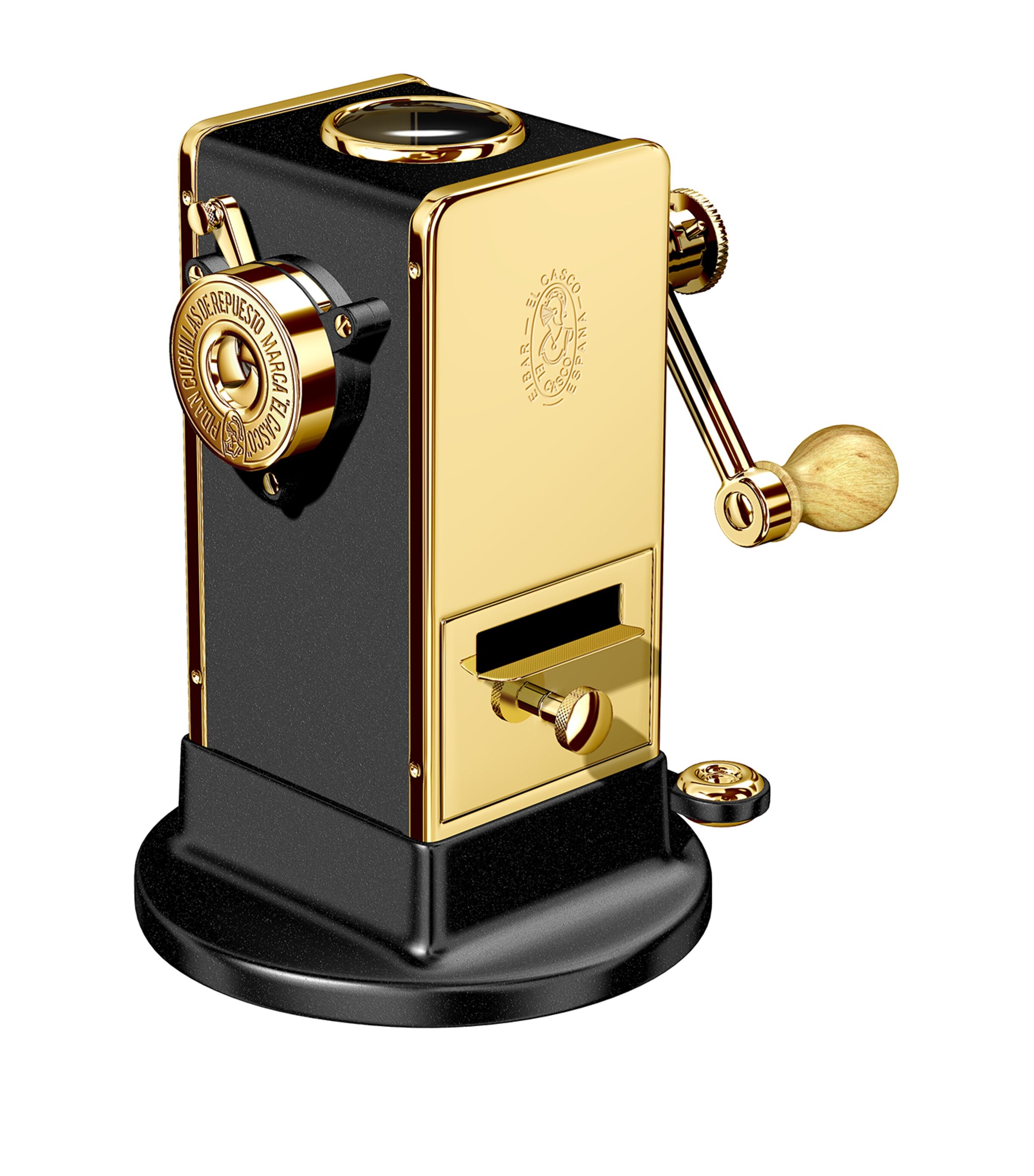 El Casco Lacquer and Gold-Plated Desk Pencil Sharpener Black/gold Image 2