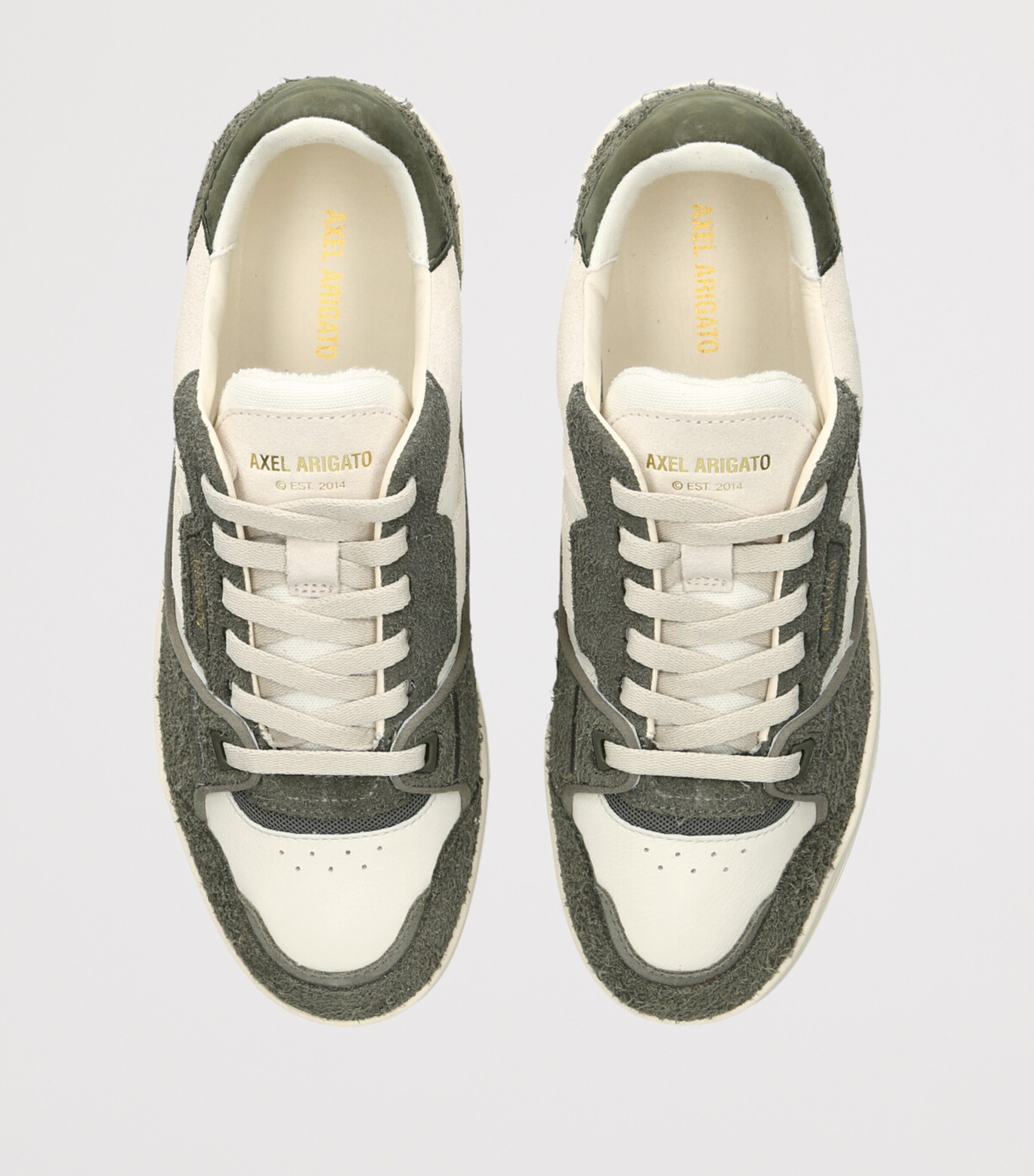 Axel Arigato Suede Clay Low-Top Sneakers Green Comb Image 4