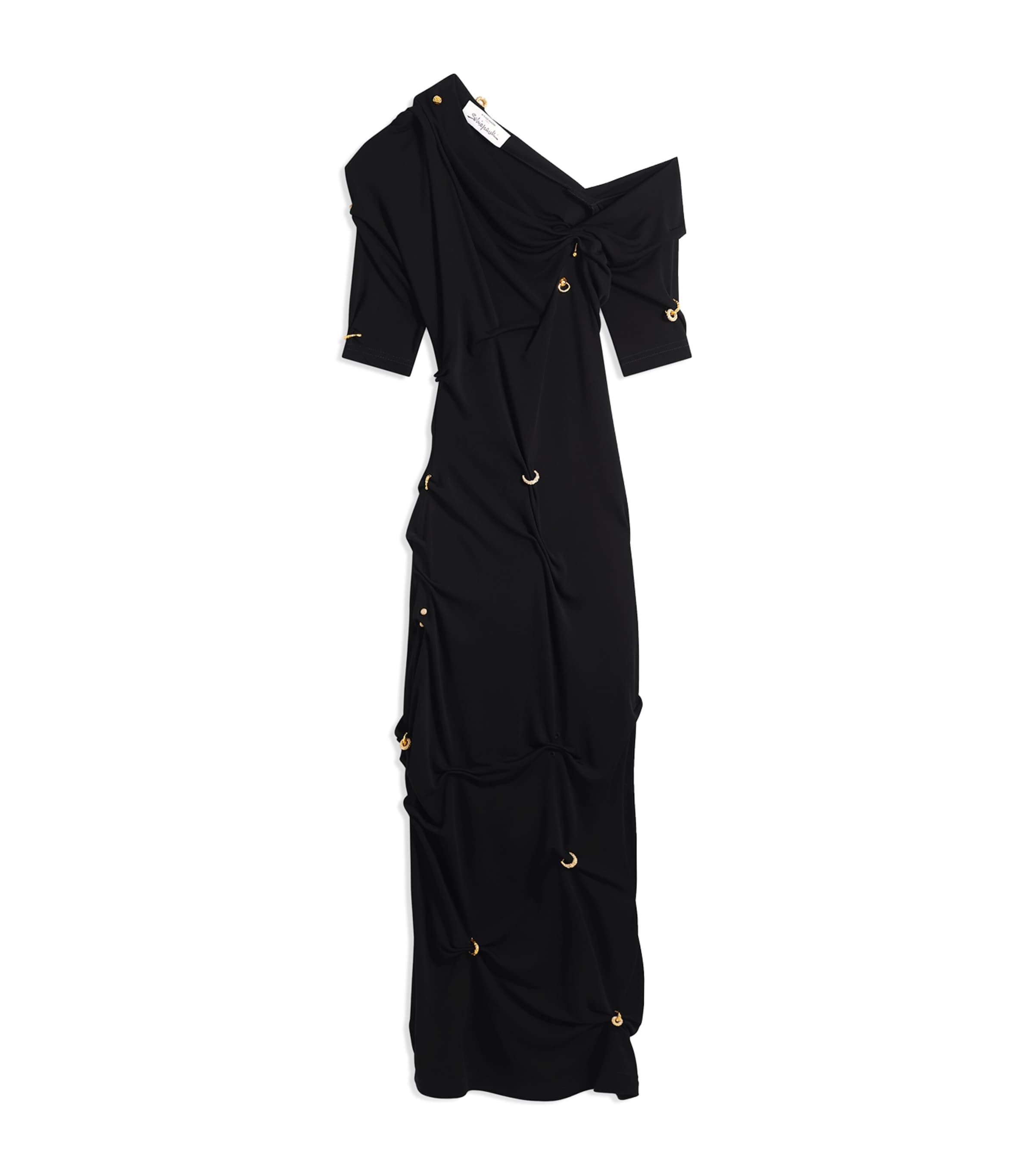 Schiaparelli Piercings Midi Dress Black