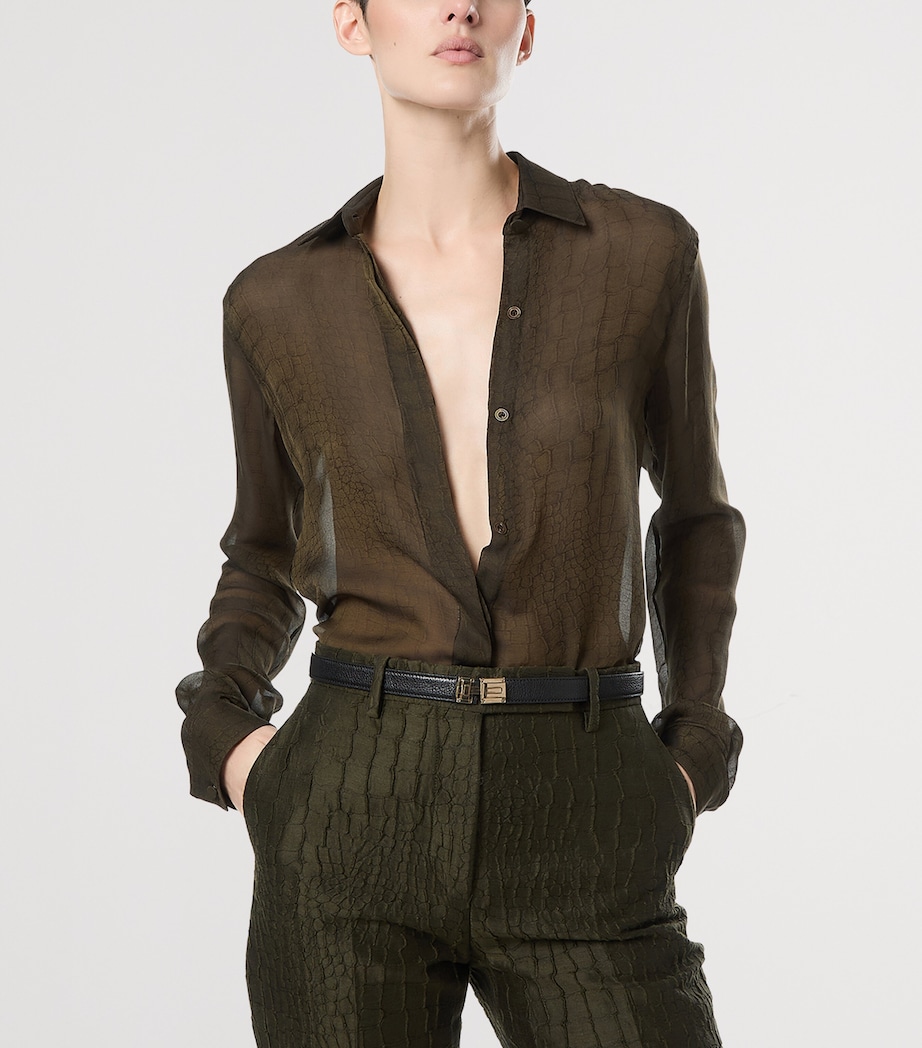 TOM FORD Womens Silk Chiffon Shirt Ecg Image 3