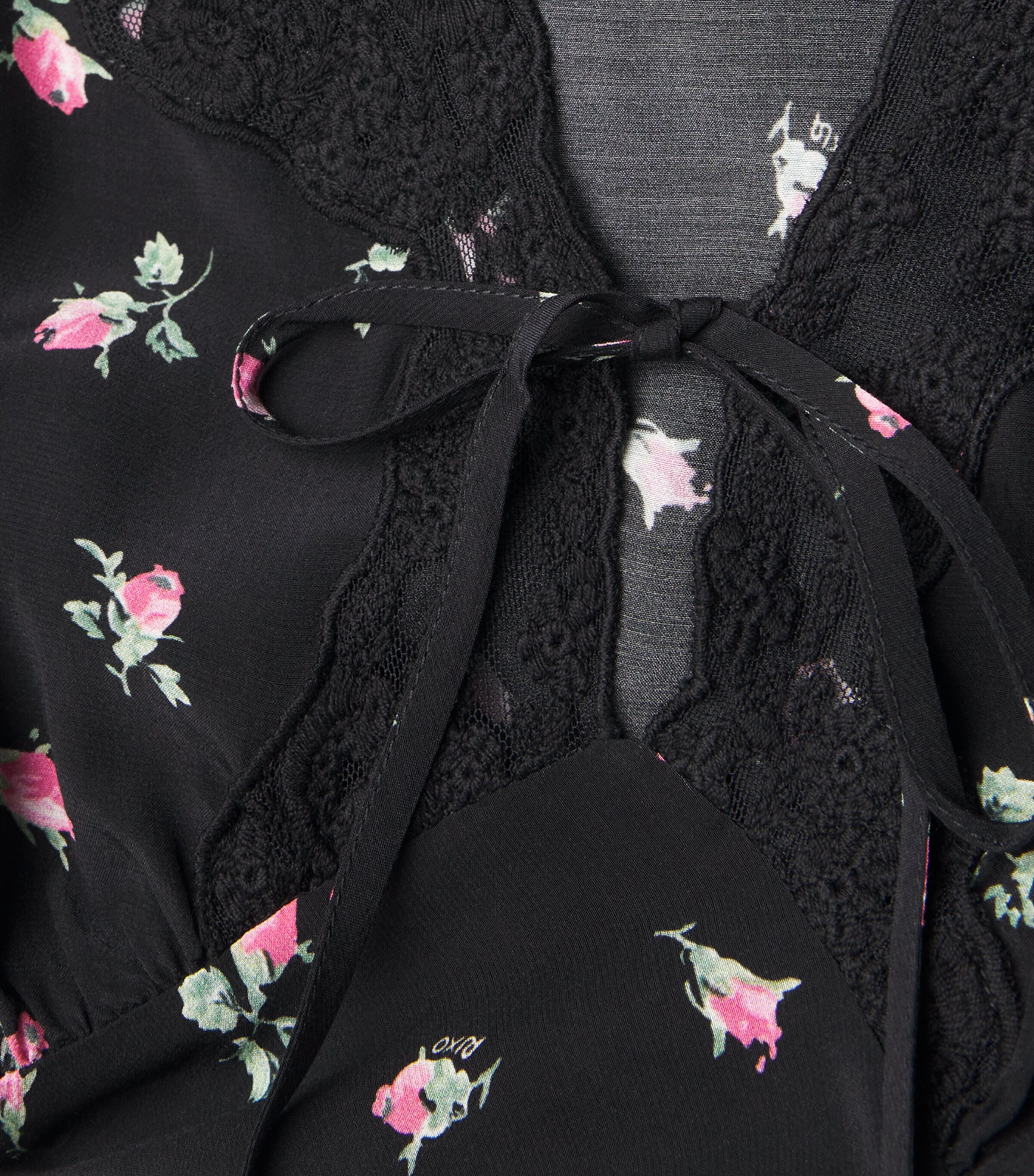 Rose Print Amary Maxi Dress SIENNA BUD BLACK Image 5