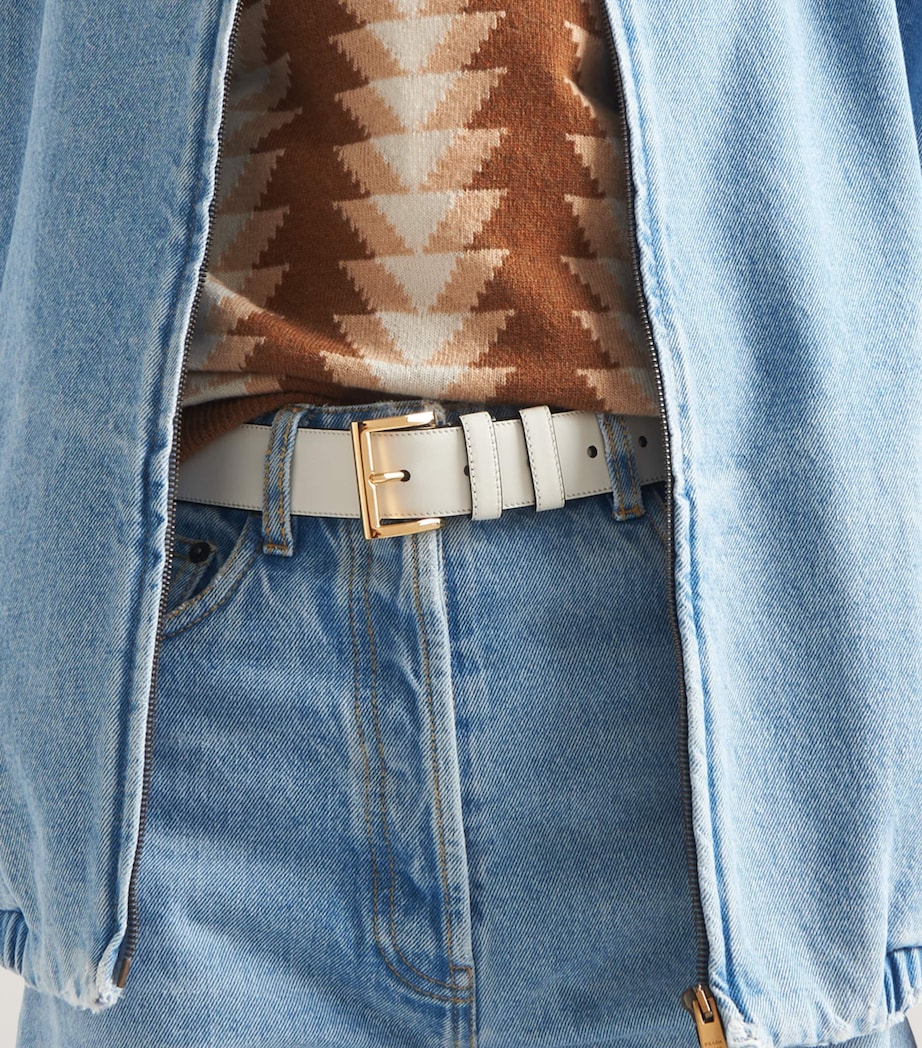 Leather Logo Belt F097W Image 2