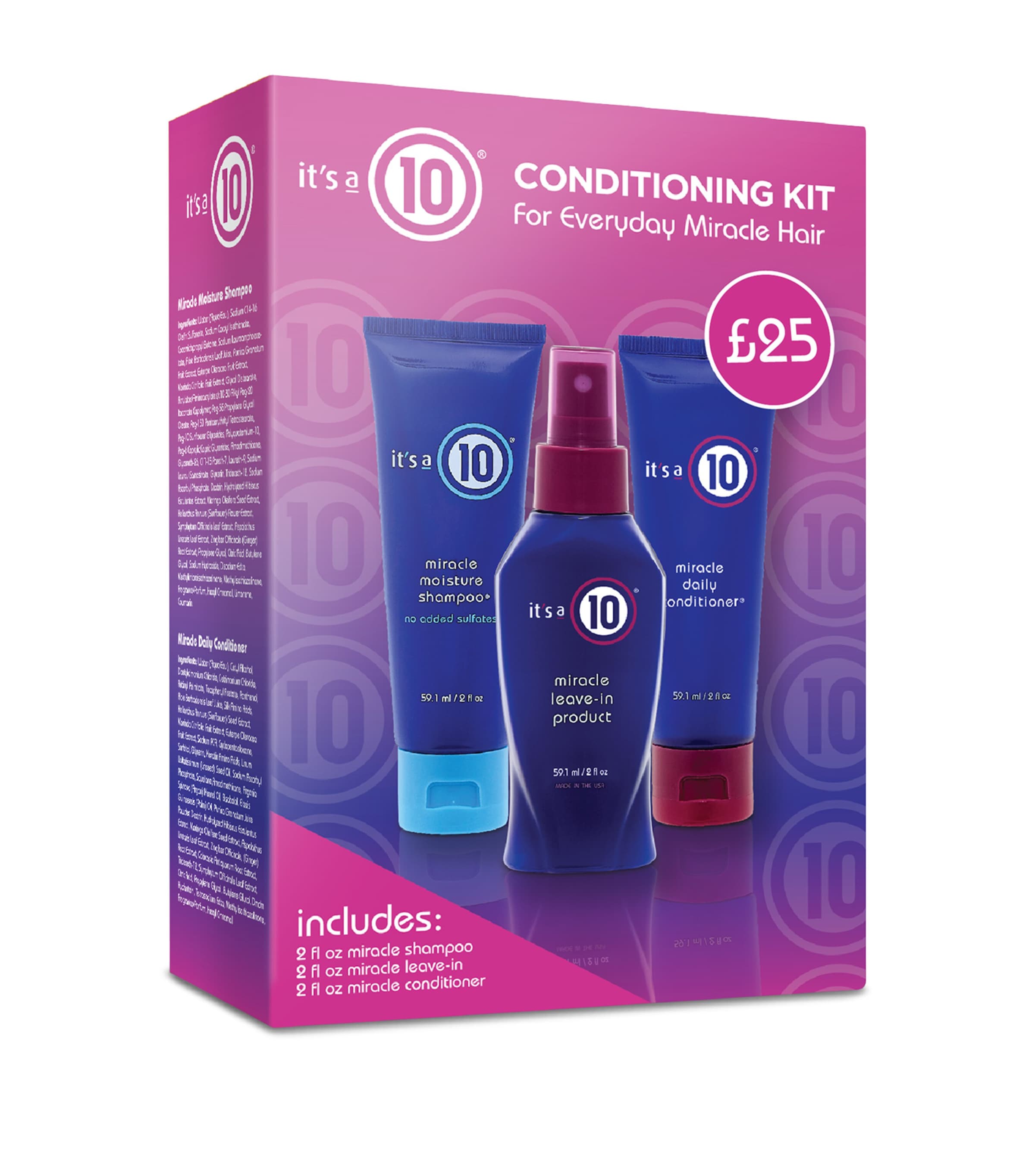 IT'S A 10 MIRACLE CONDITIONING COLLECTION TRAVEL GIFT SET