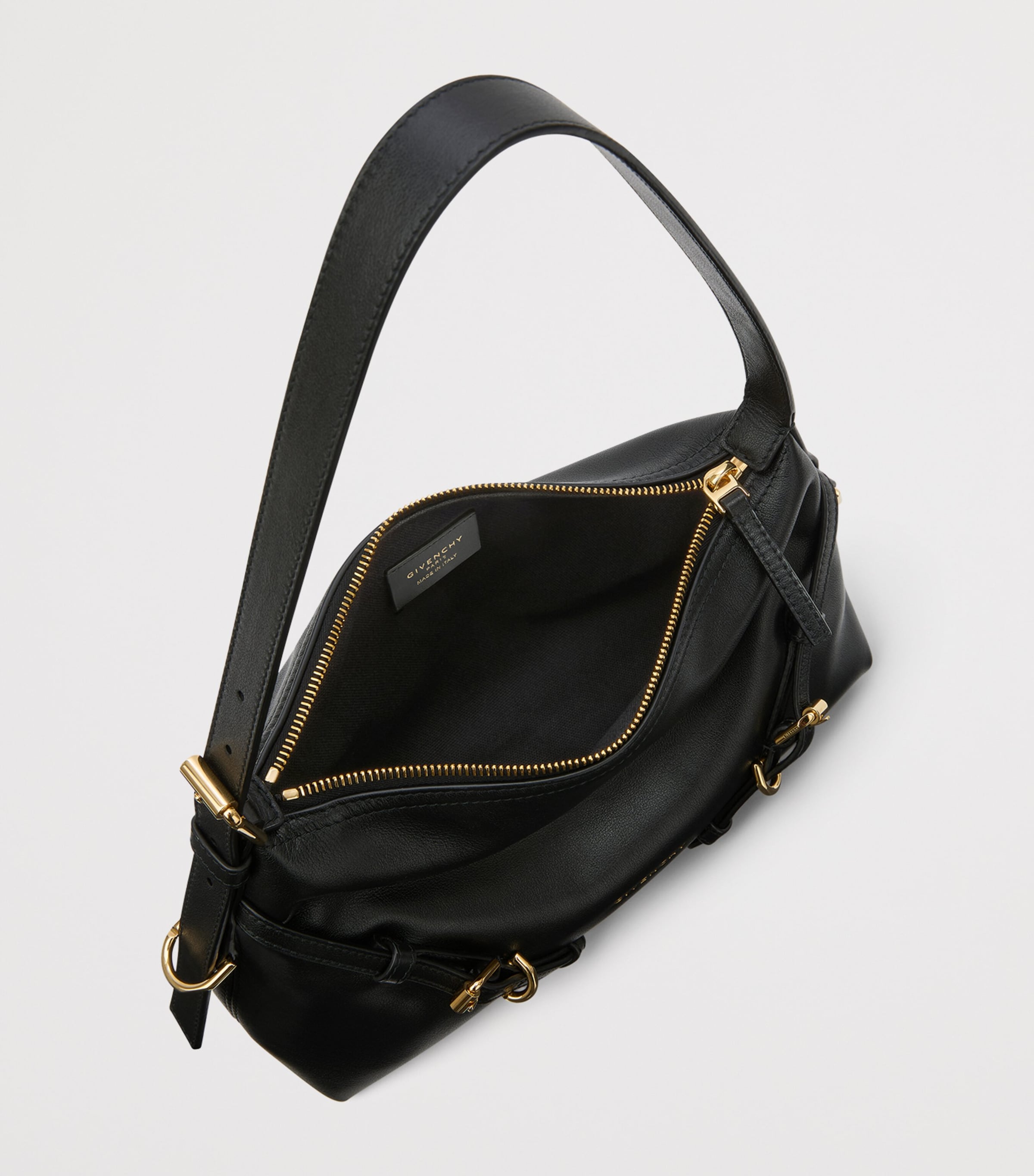 Mini Calfskin Voyou Shoulder Bag BLACK Image 6