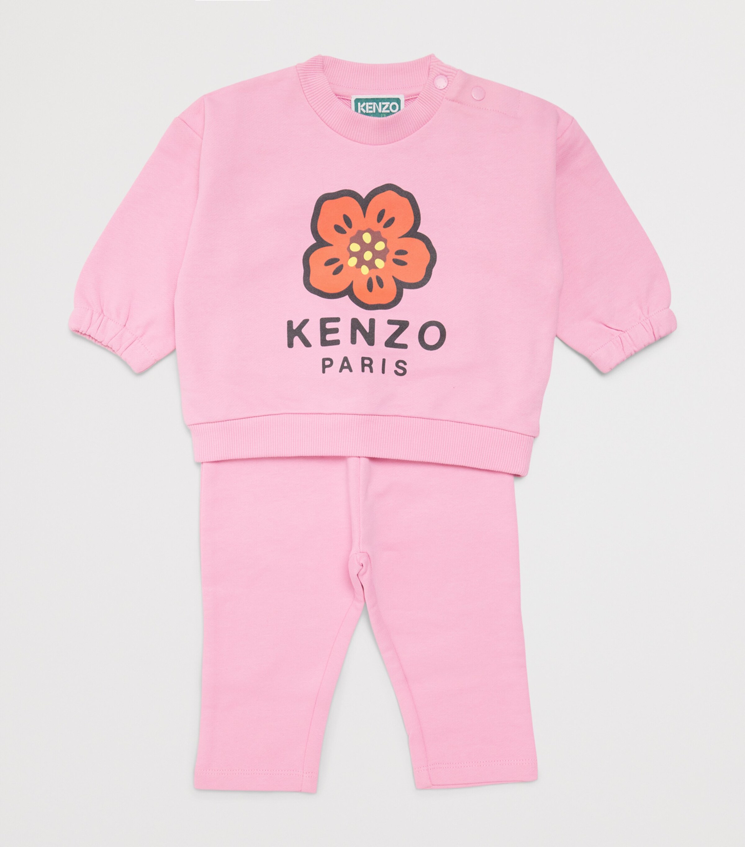 Kenzo Kids Cotton Flower Logo Tracksuit (6 Months-4 Years) Image 3