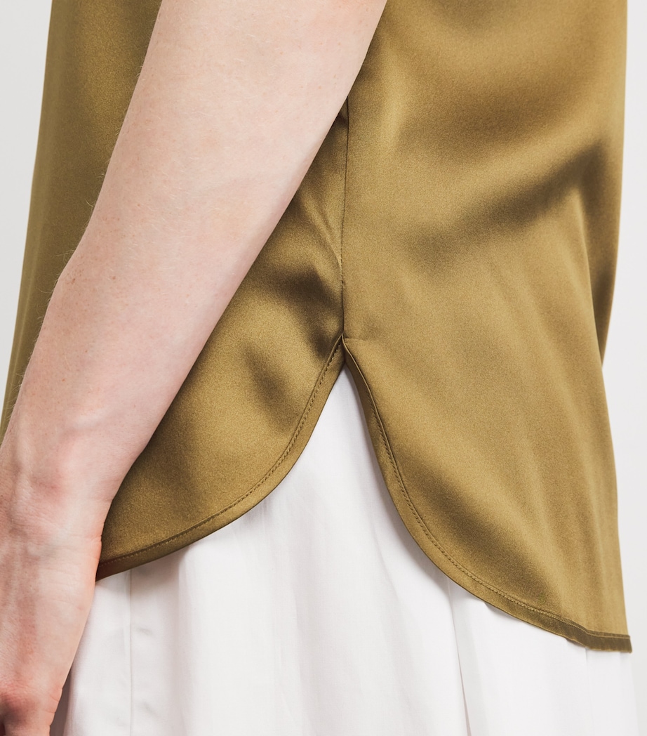 Silk T-Shirt OLIVE GREEN Image 6