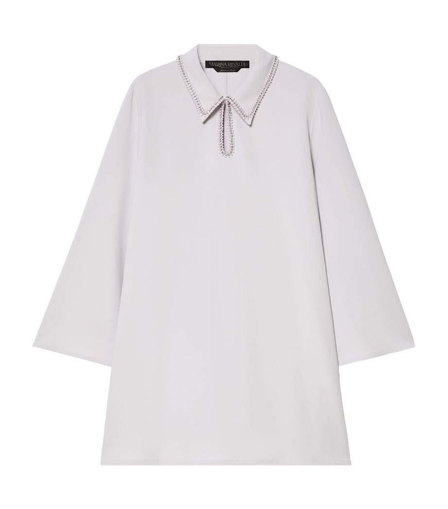 Marina Rinaldi Womens Rhinestone-Trim Blouse Lavender Image 1