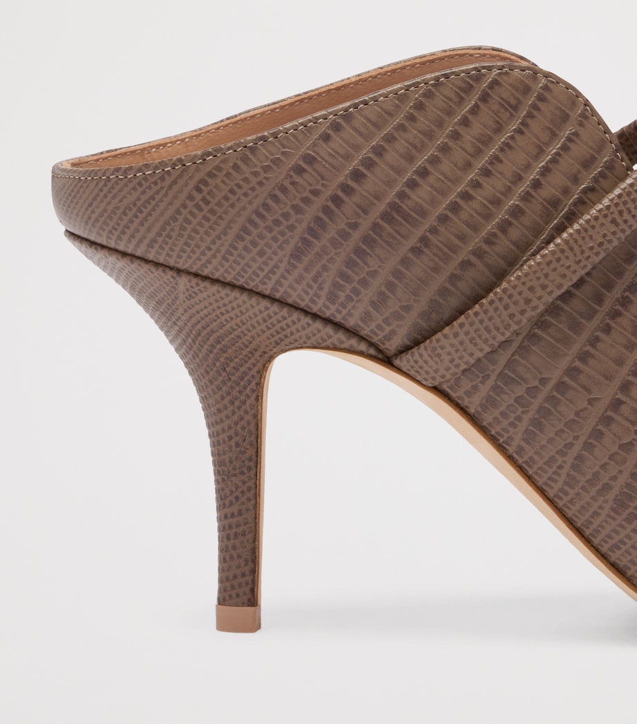 Malone Souliers Croc-Embossed Maureen Mules 70 Taupe Image 5