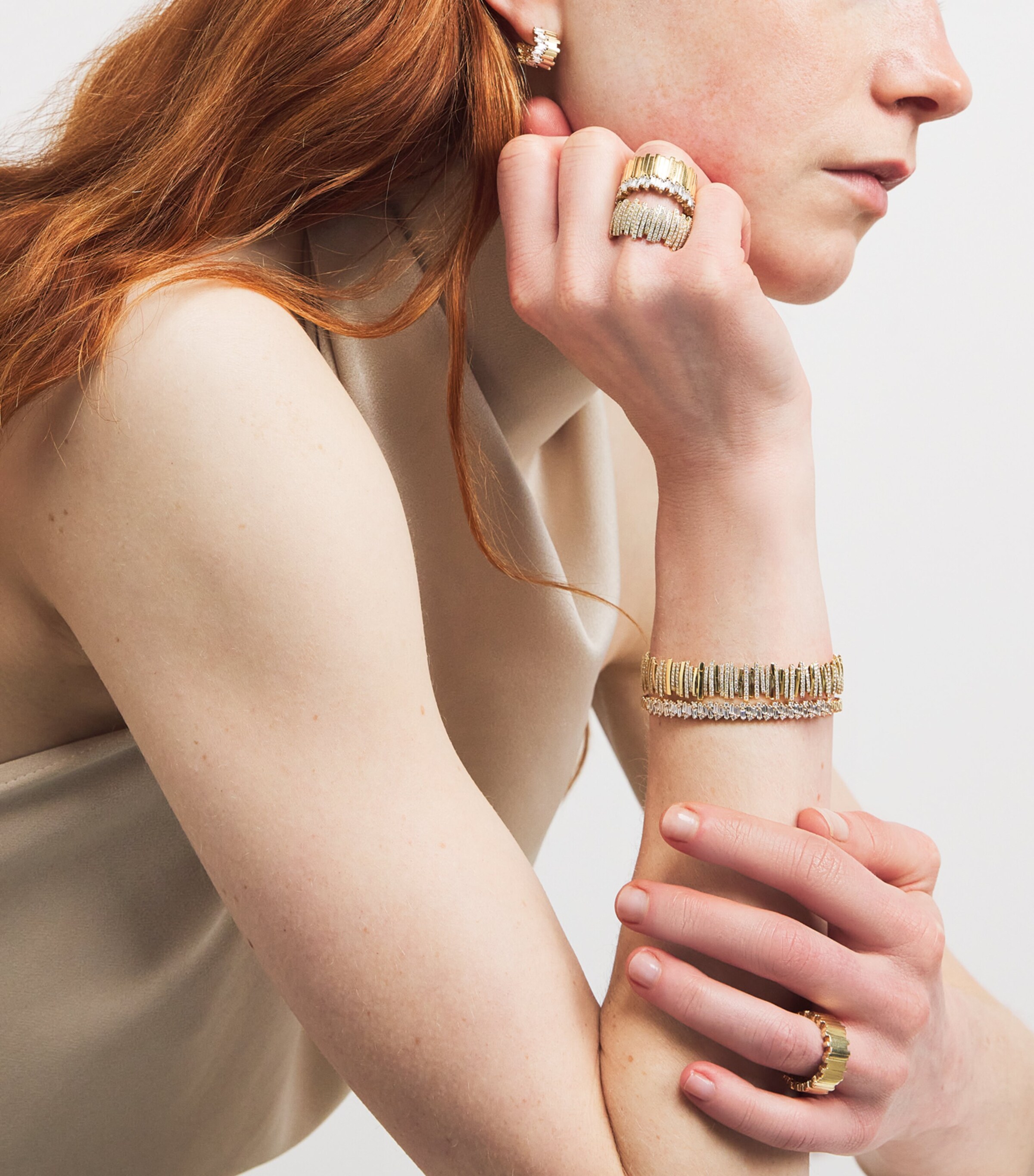 Suzanne Kalan Yellow Gold and Diamond Milli Stacker Eternity Ring (Size 7) Yg/wd Image 5