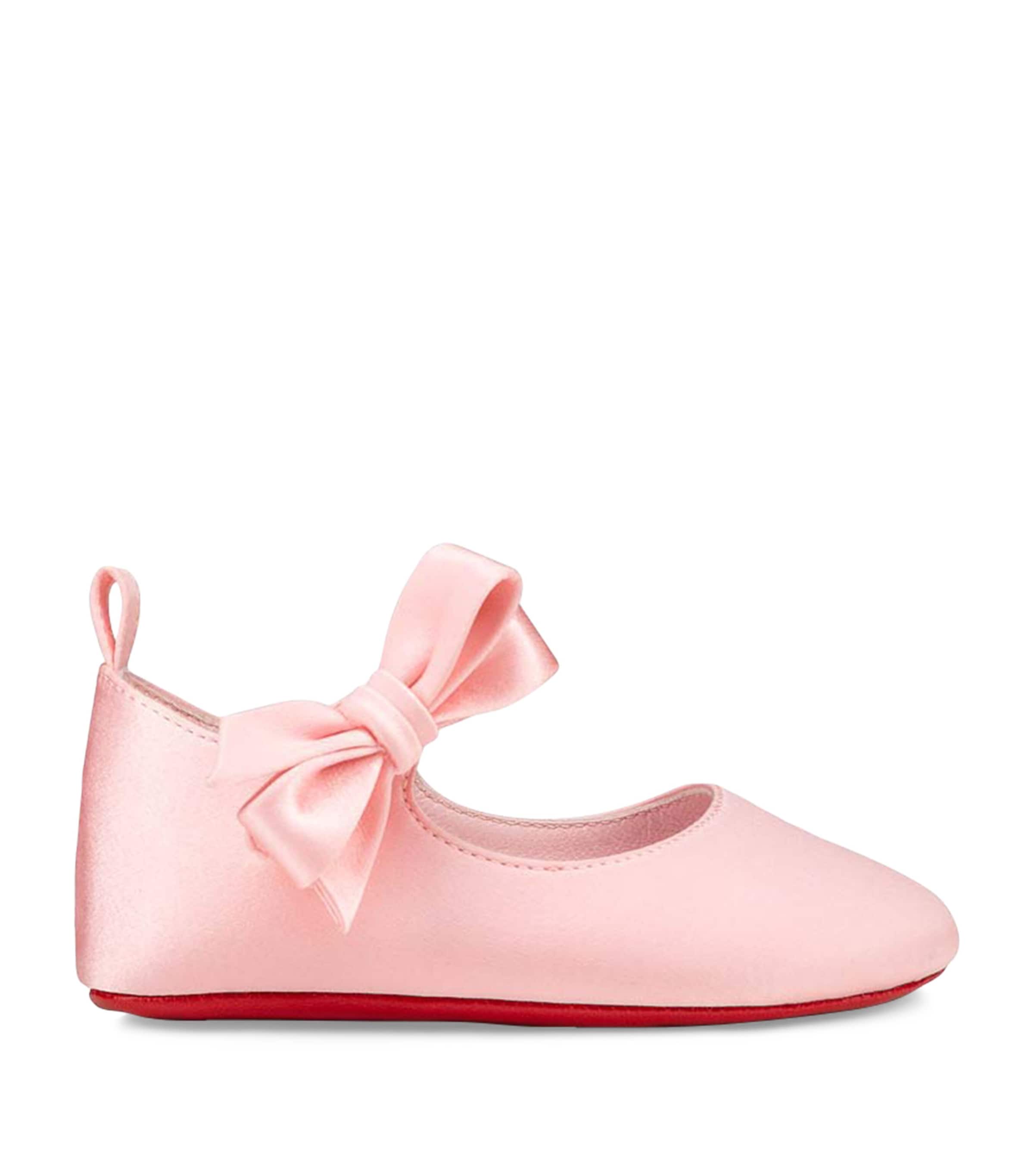 Christian Louboutin Anemonina Embellished Satin Ballet Flats In Red