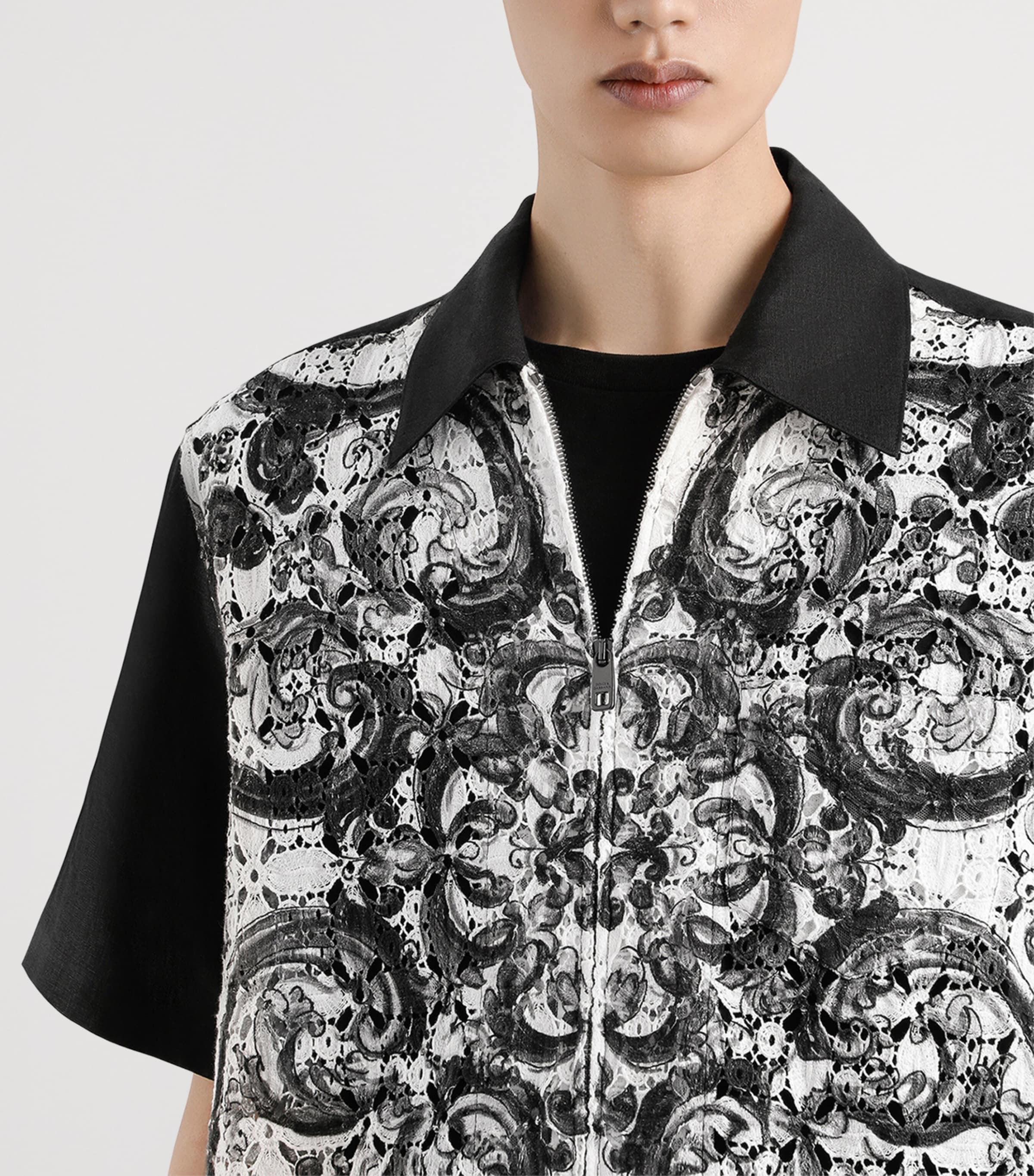 Crochet-Lace Majolica Shirt HX5DQ-MAIOLICA 3L Image 4