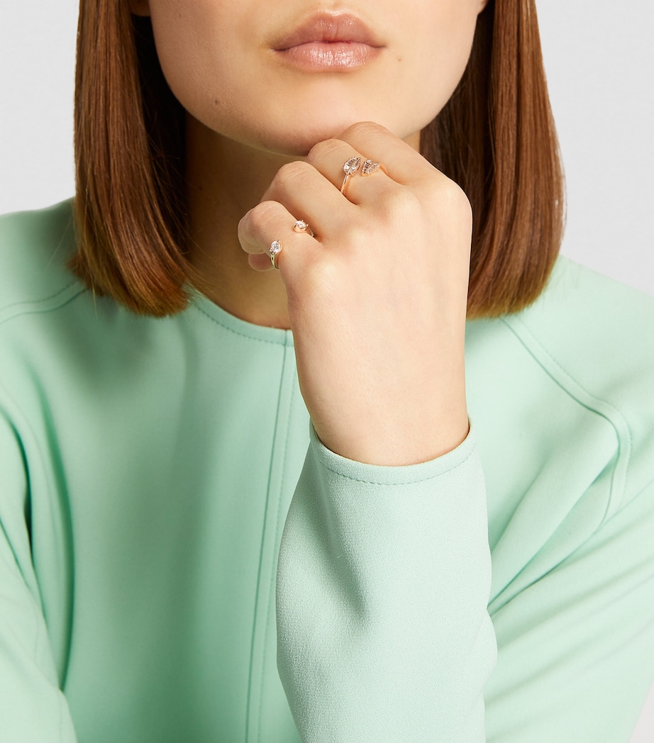 Rose Gold and Diamond Orbit Ring ROSE GOLD Image 4