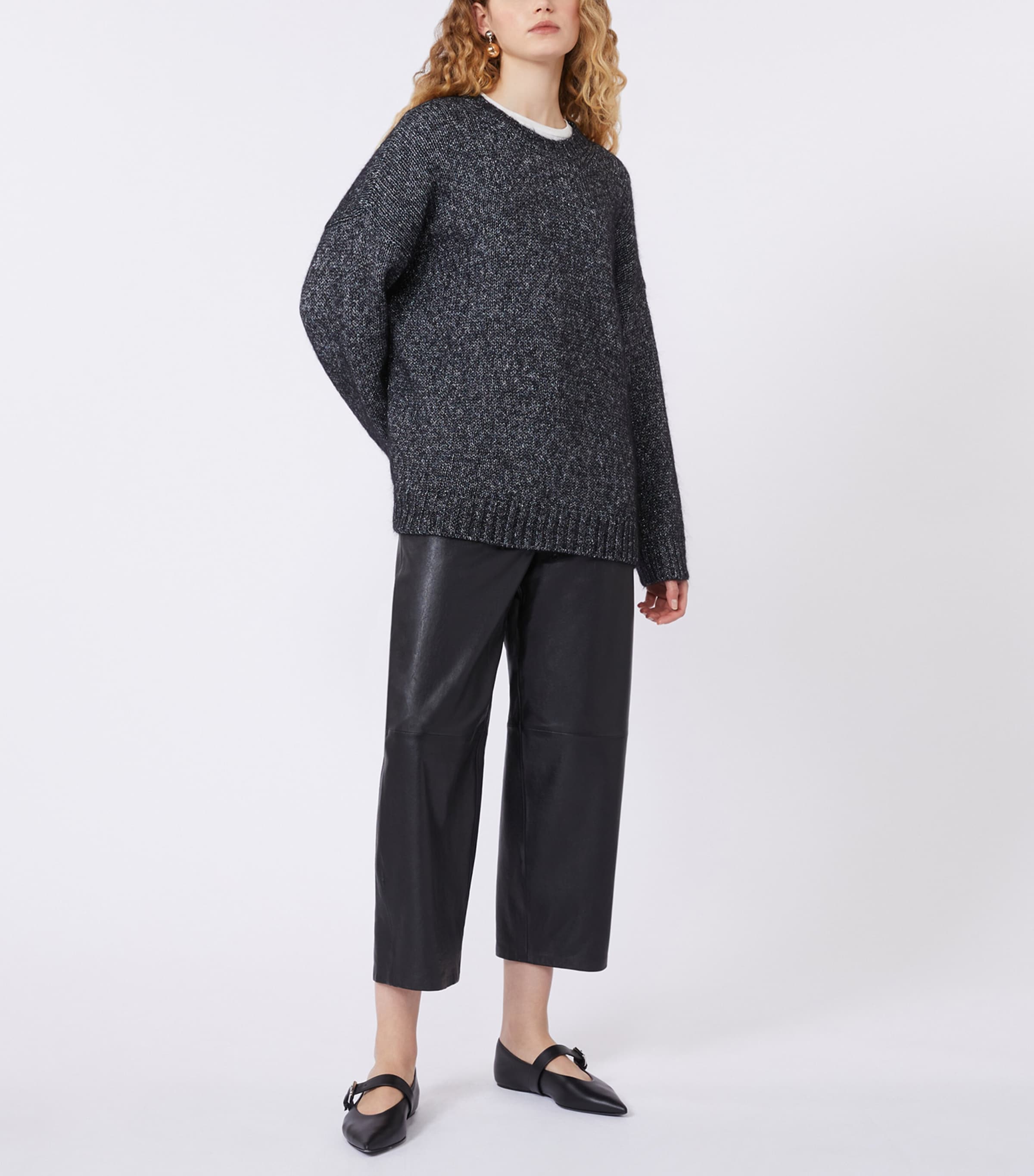 Crew-Neck Sweater DARK GREY Image 2