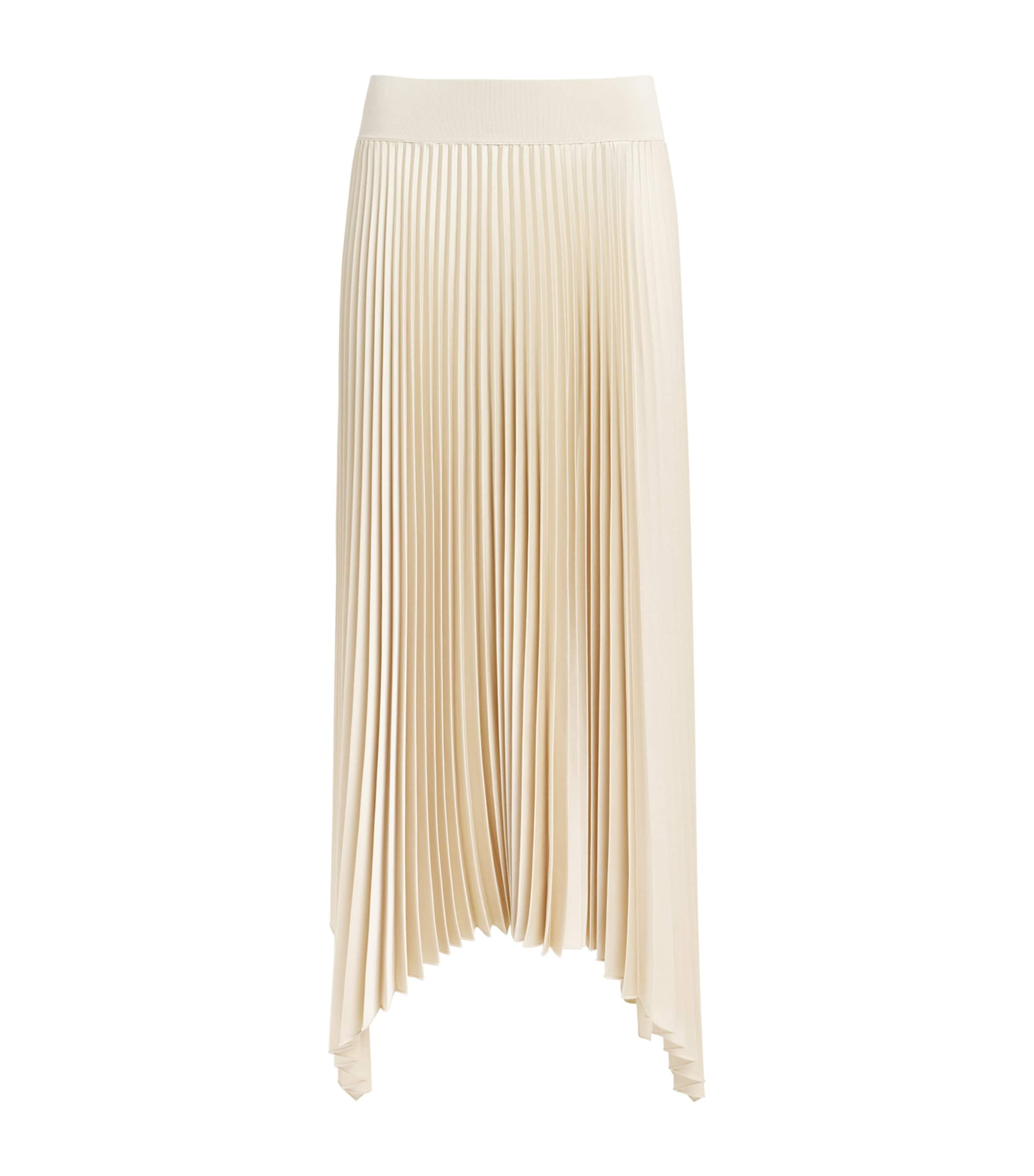 Joseph Pleated Ade Midi Skirt In Beige