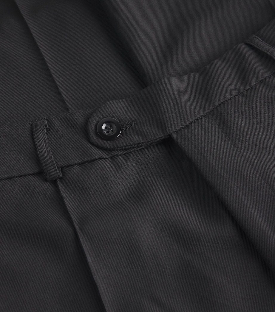 Everyday Wide-Leg Pleated Trousers BLACK Image 5