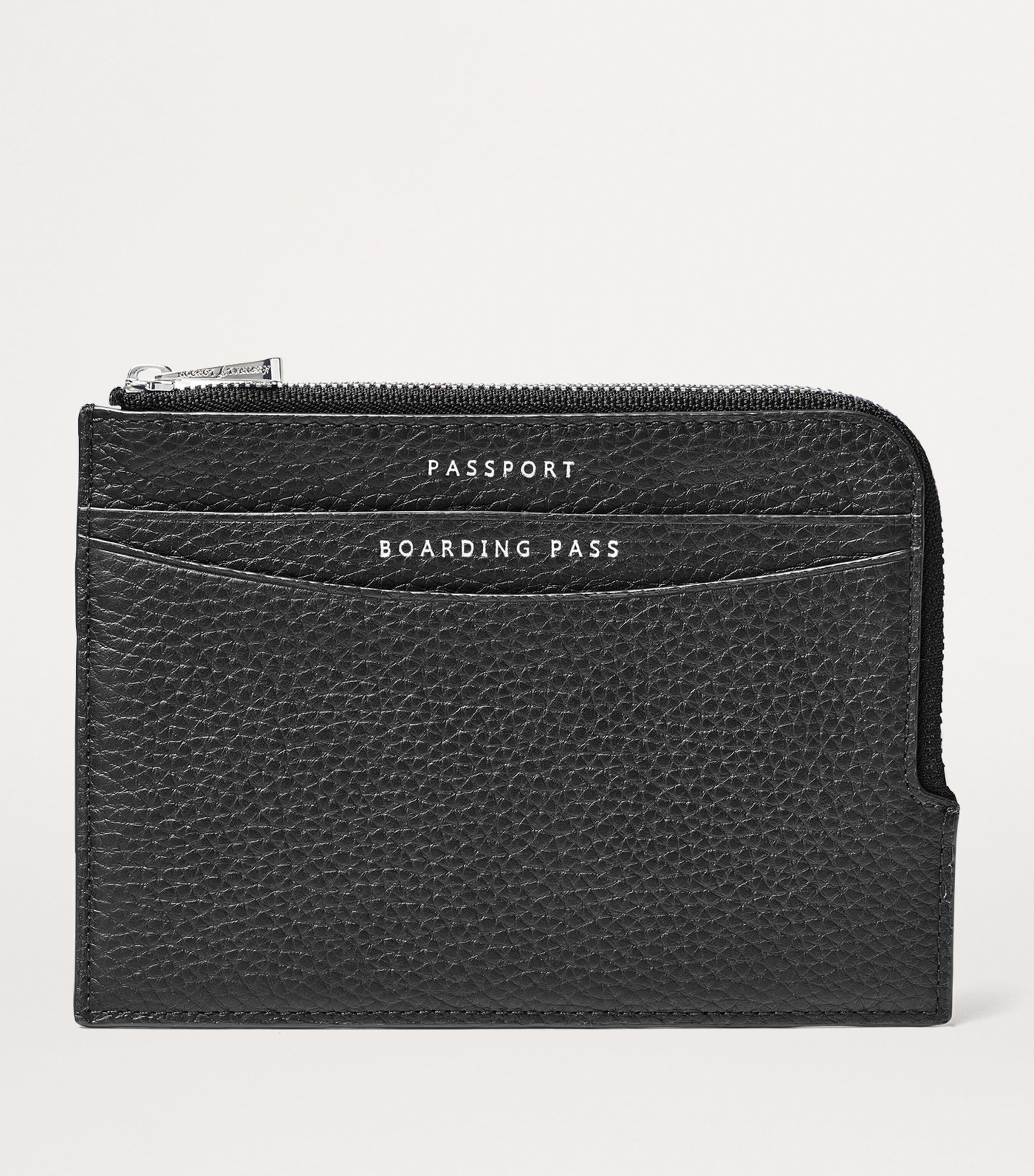Leather Zipped Travel Wallet TOBACCO Image 2