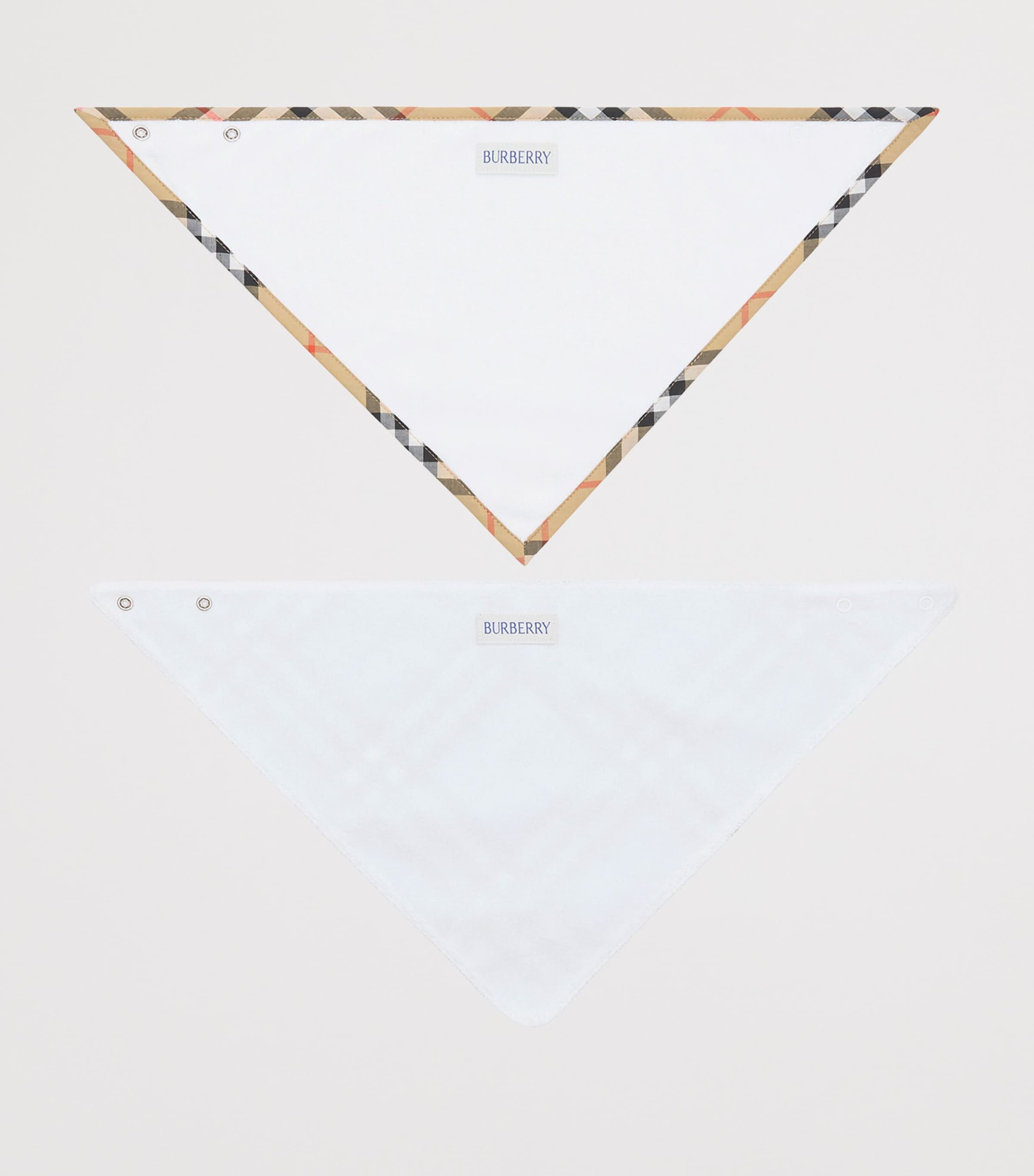 Cotton Check 2-Piece Bib Set ICE BLUE IP CHECK Image 2