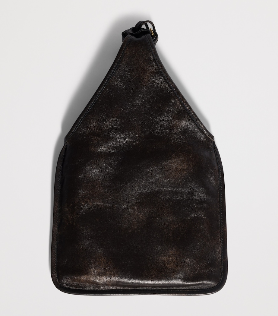 Leather Embellished Top-Handle Bag F0201 Image 4
