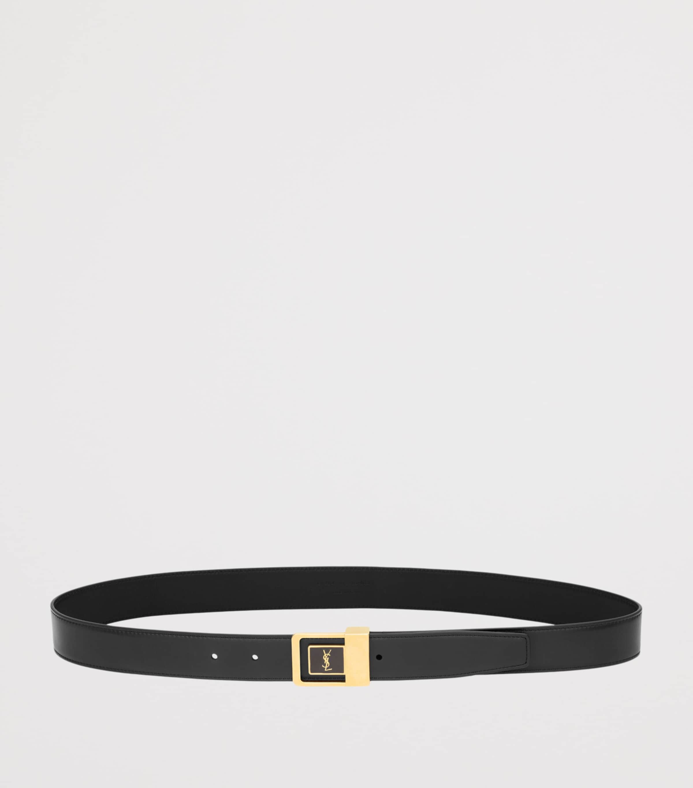 Saint Laurent Leather Logo Belt Image 2