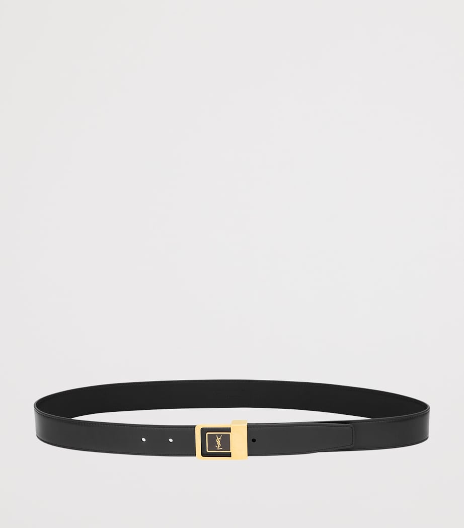 Saint Laurent Leather Logo Belt Image 2
