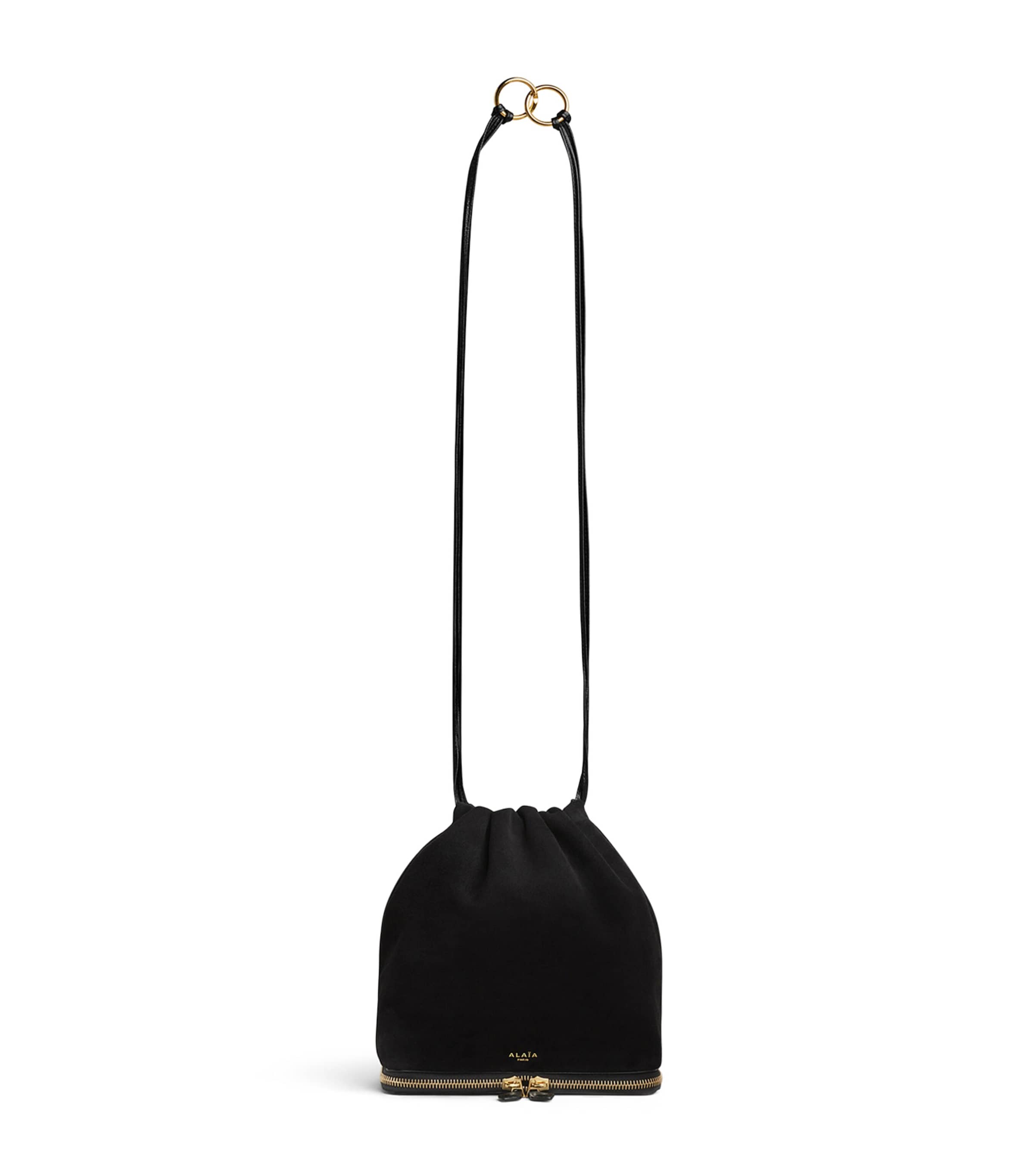 Alaïa Suede Le Ponchon Cross-Body Bag Noir Image 1
