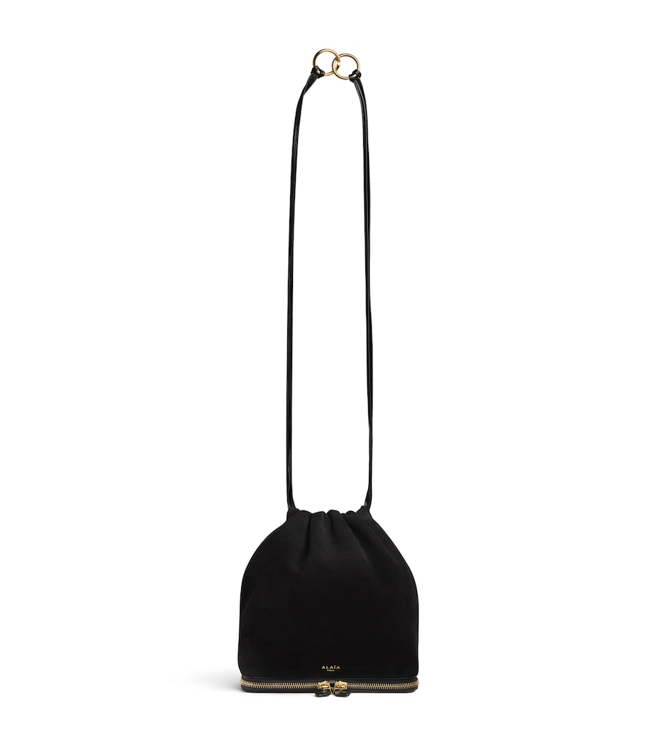 Alaïa Suede Le Ponchon Cross-Body Bag Noir Image 1