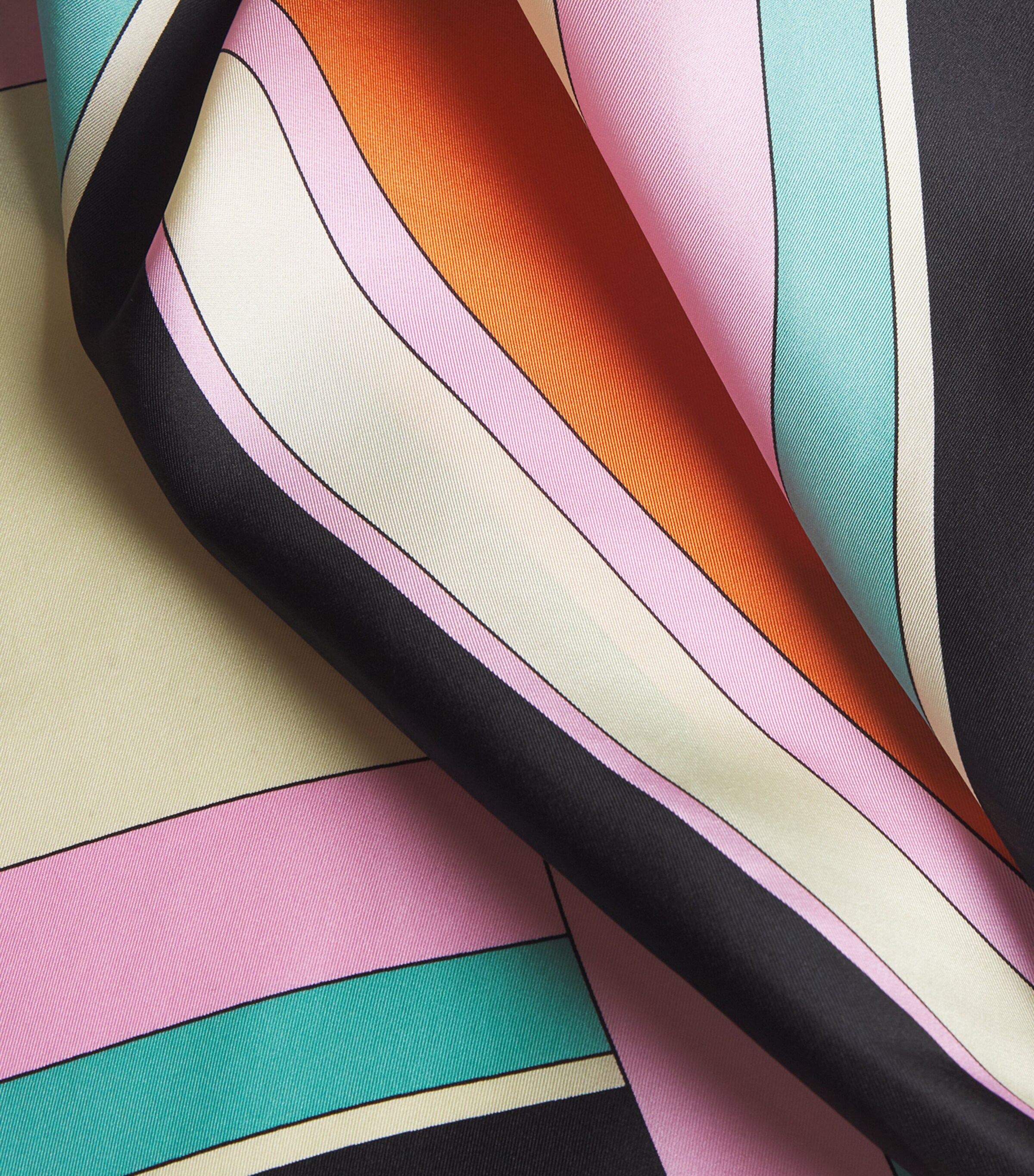 Silk Geometric Square Scarf ANTIQUE ROSE Image 5