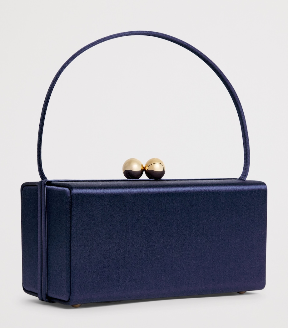 Carolina Herrera Satin Mimi Top-Handle Bag Midnight Image 3