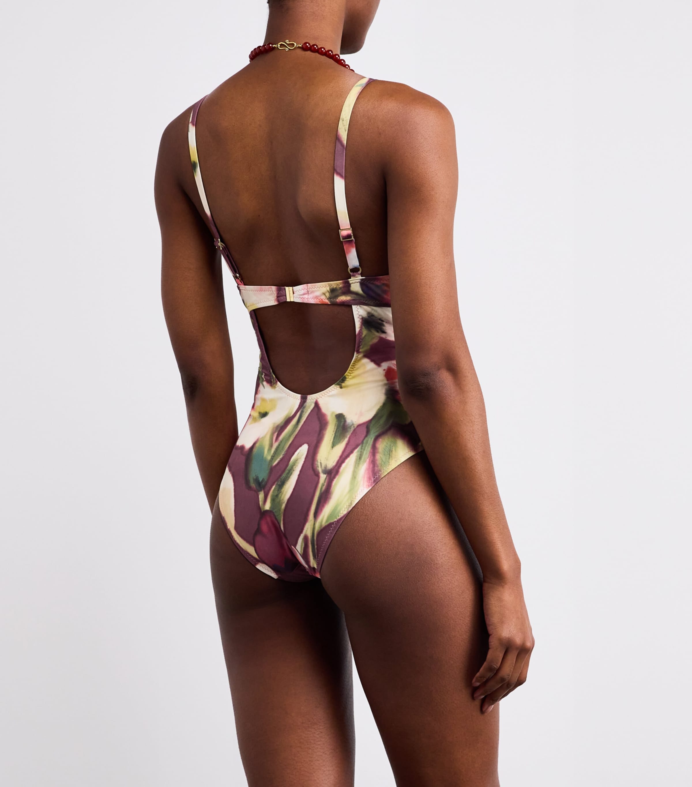 Floral V-Neck Swimsuit 952 MAGNOLIA Image 3