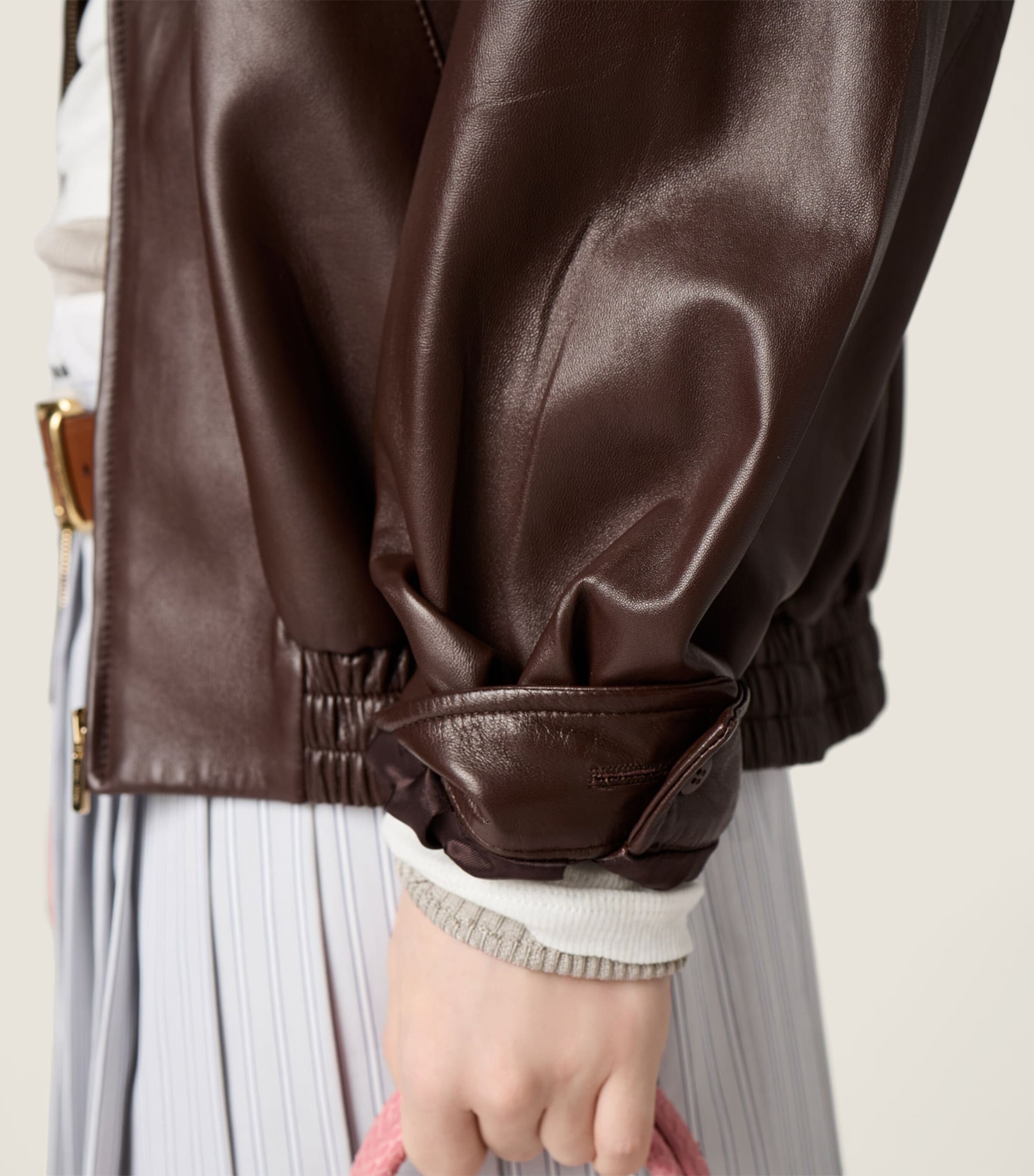 Miu Miu Womens Nappa Leather Jacket Image 5
