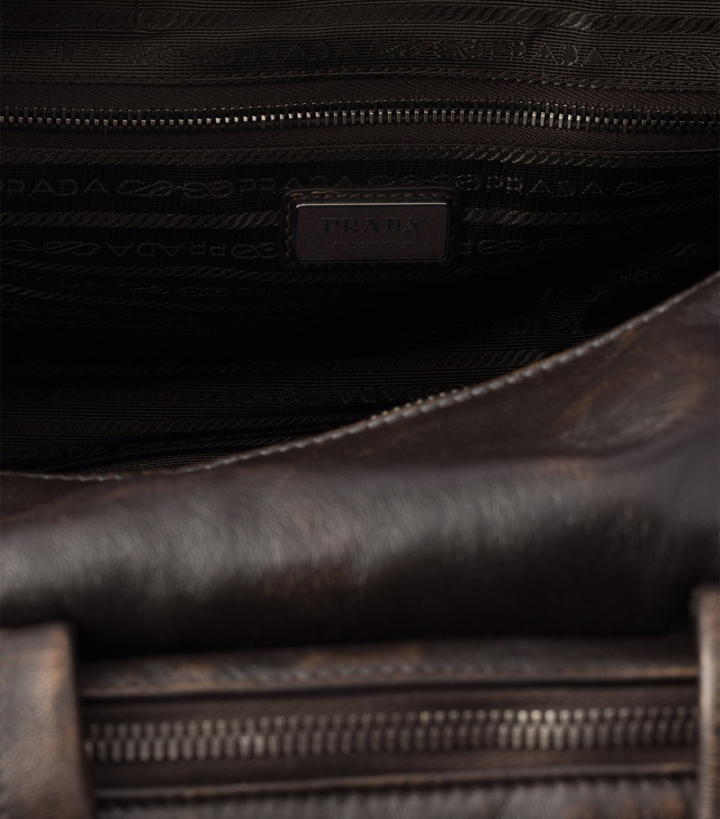 Prada Nappa Lambskin Duffle Bag Brown Image 4