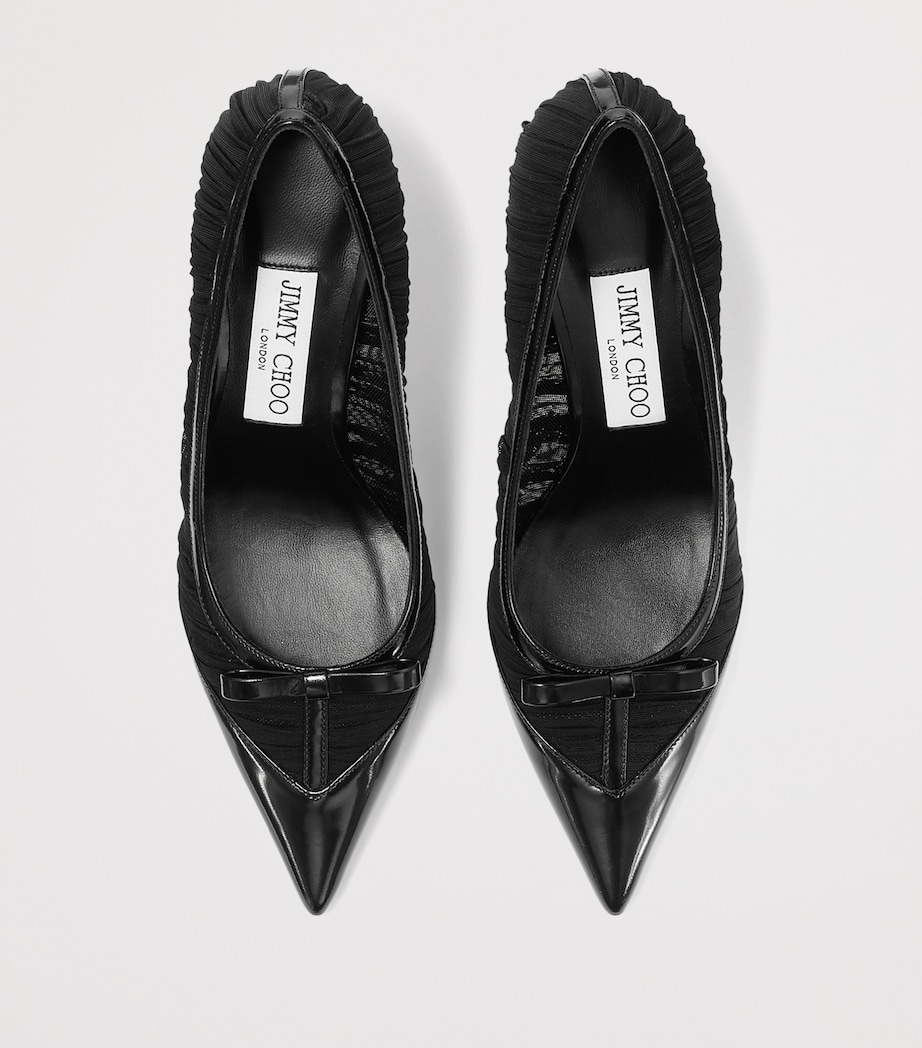 Love 85 Draped Mesh Pumps BLACK/BLACK Image 3