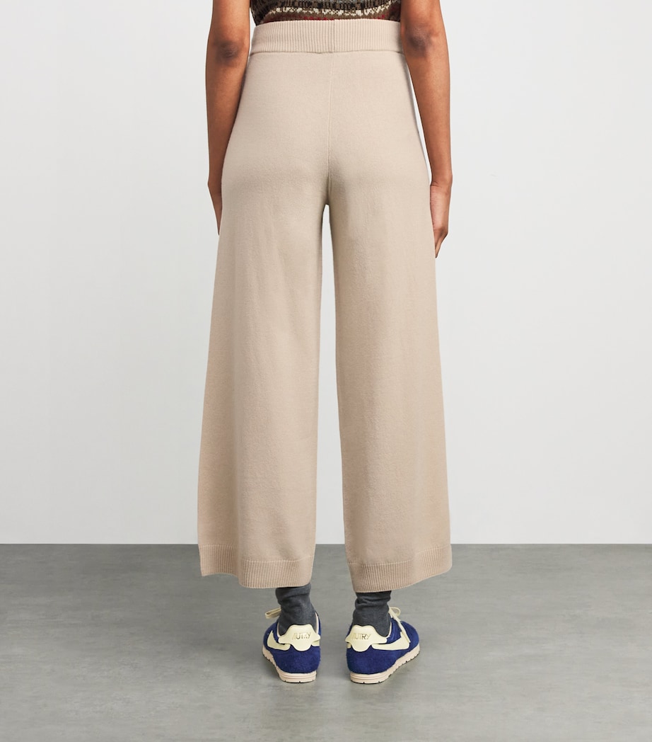 Wool-Cashmere Wide-Leg Trousers BEIGE Image 4
