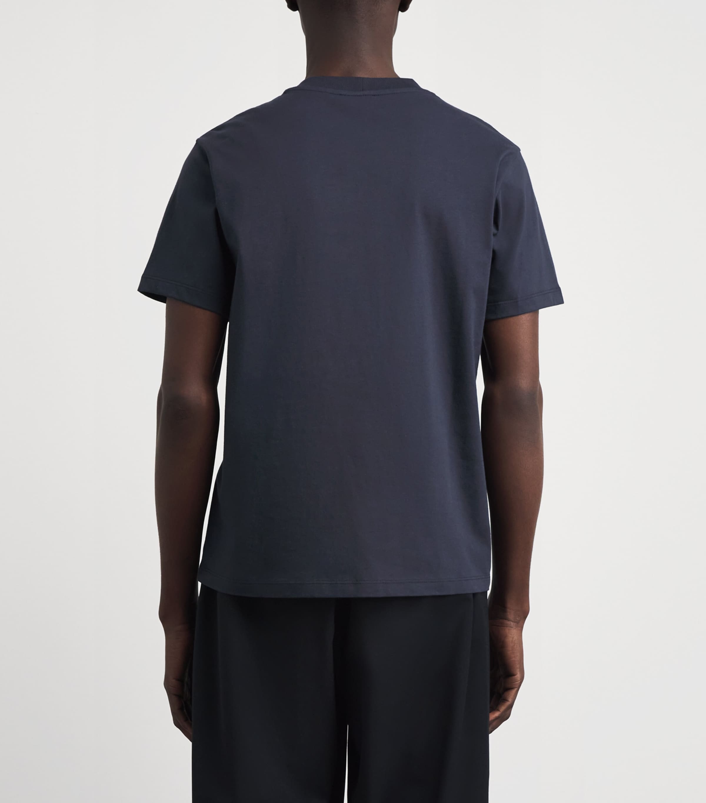 Sandro Paris Mens Cotton Logo T-Shirt Navy Blue Image 5