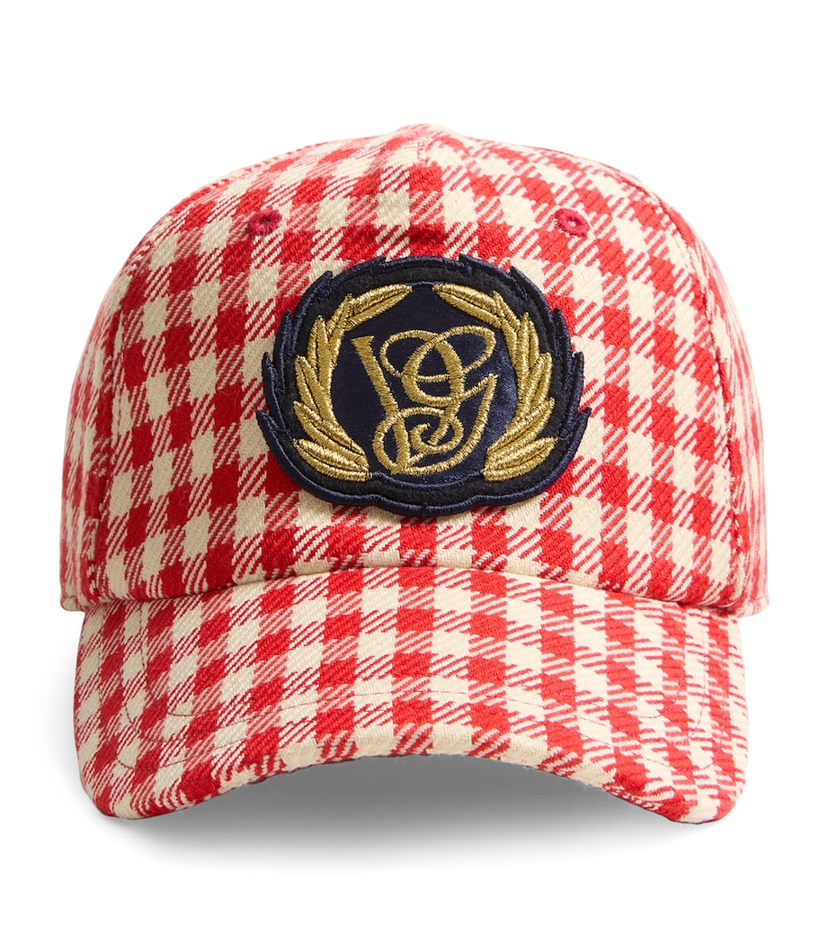 Virgin Wool-Blend Houndstooth Baseball Cap CUK Image 1