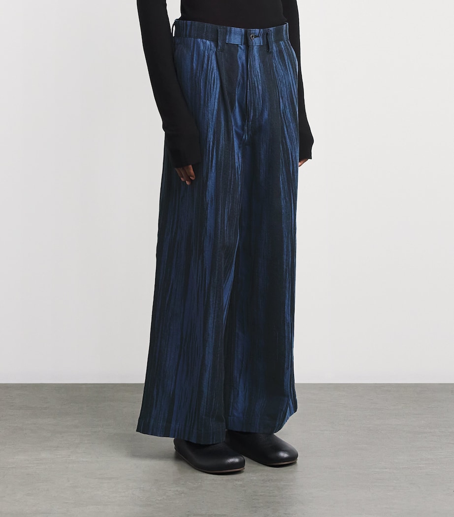 Jacquard Straight Jeans 73-DARK BLUE Image 3