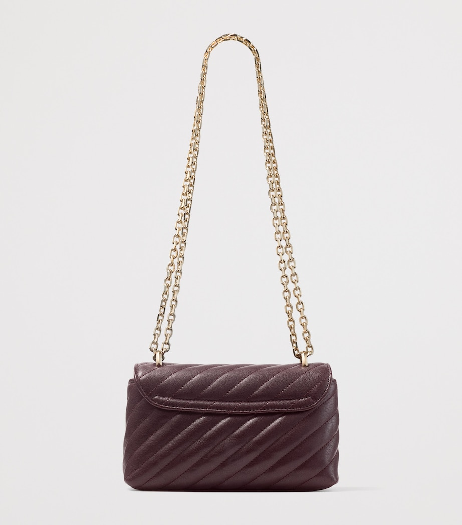 Medium Quilted Leather Curve Cross-Body Bag DEEP MERLOT/SHINY GO Image 4