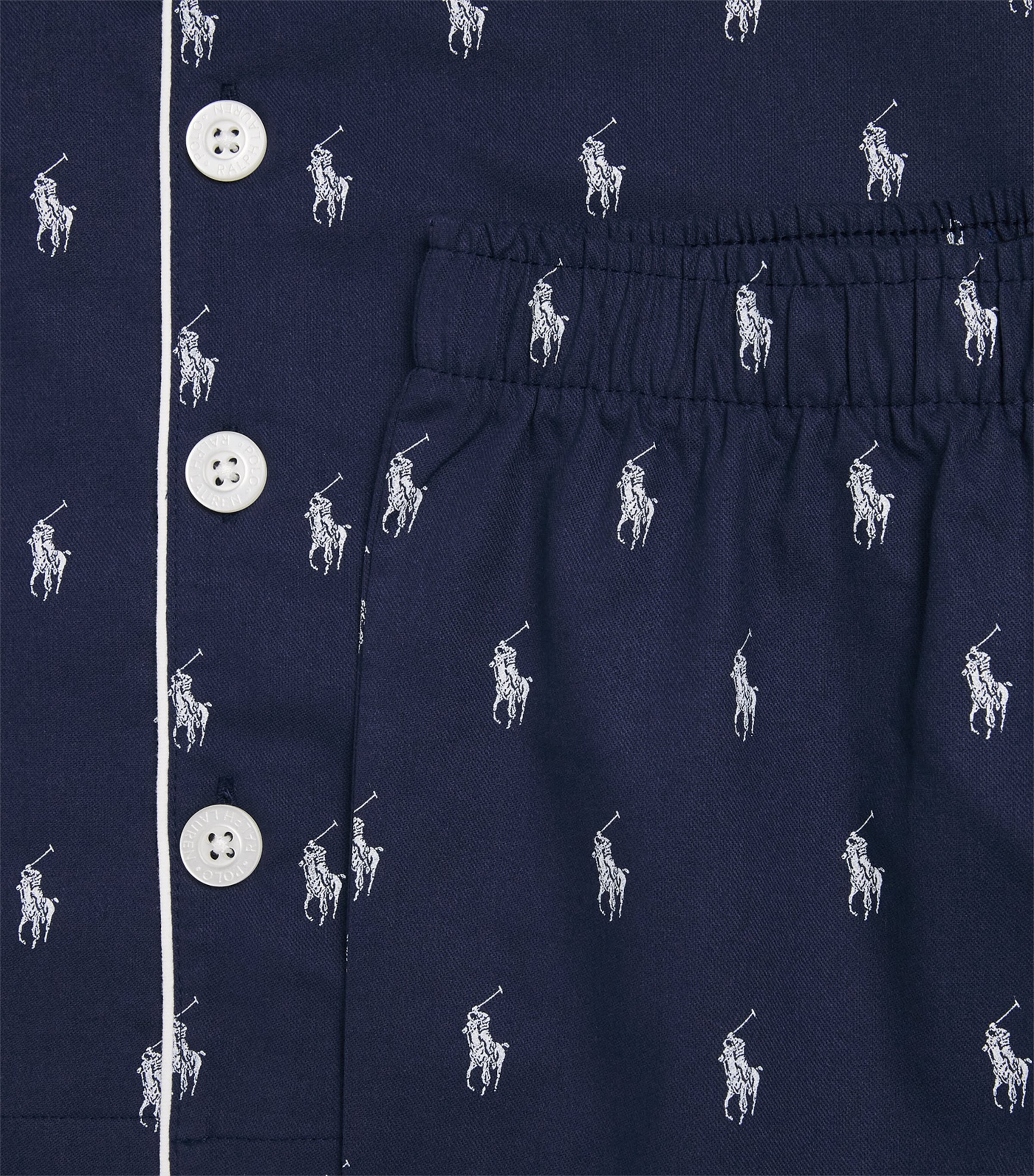 Ralph Lauren Kids Polo Pony Pyjama Set (8-14 Years) Bcvnewport Navy Image 4